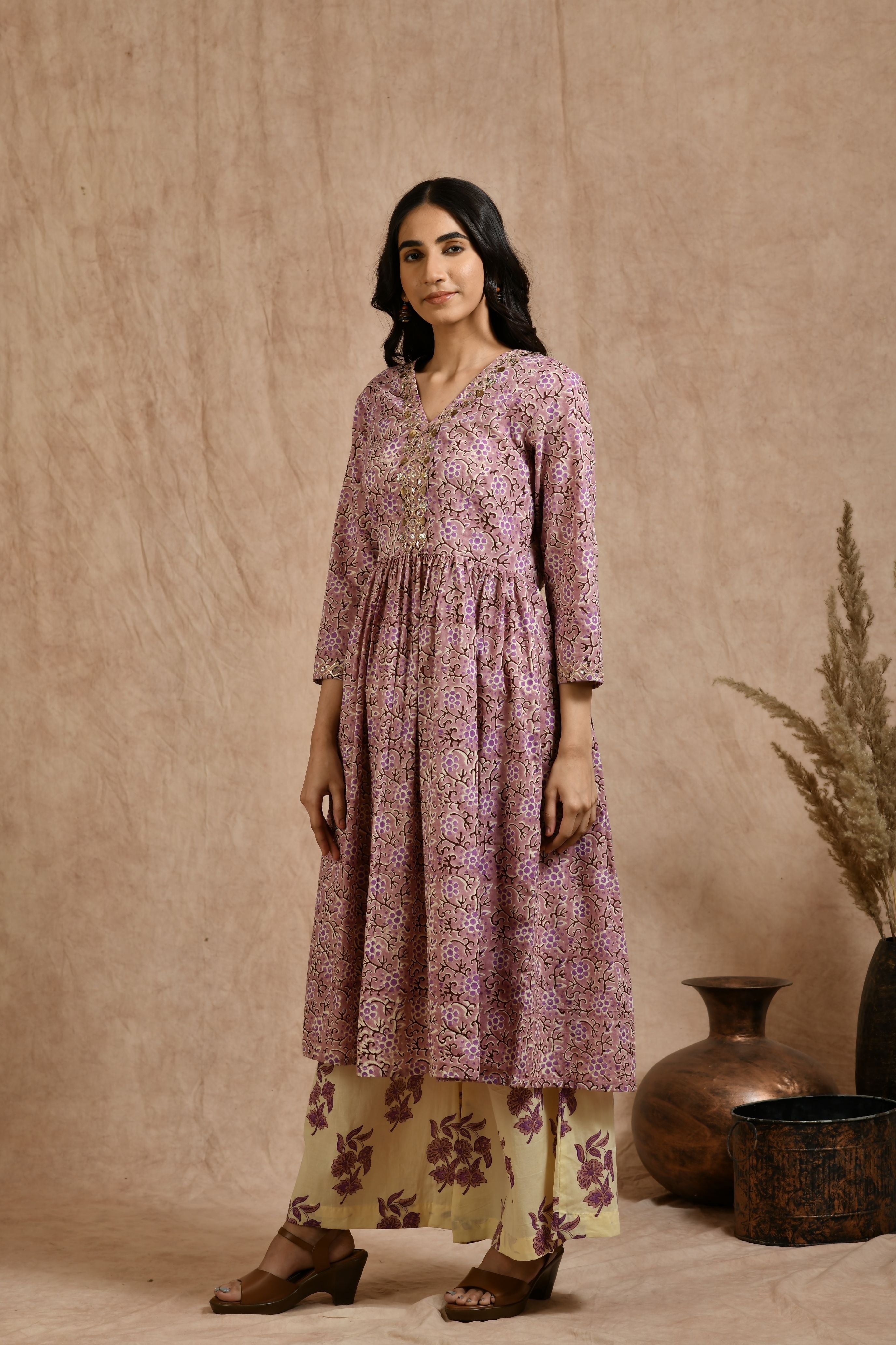 Premium cotton embroidered jaipuri print dupatta set JOLLY14