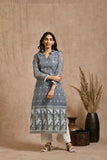 Fine Jamdani Classic Kurta Pant Set With Dupatta JD 14