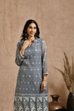 Fine Jamdani Classic Kurta Pant Set With Dupatta JD 14
