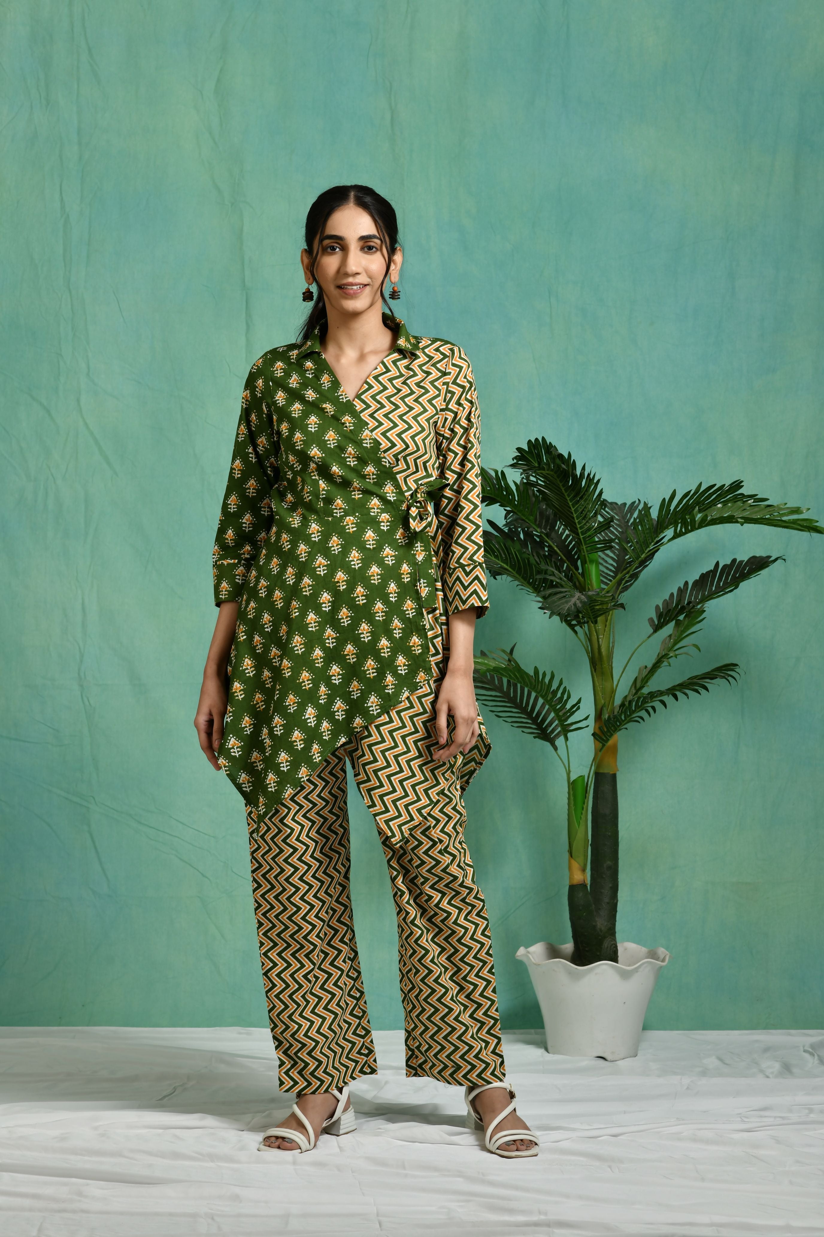 Printed cotton co-ords set