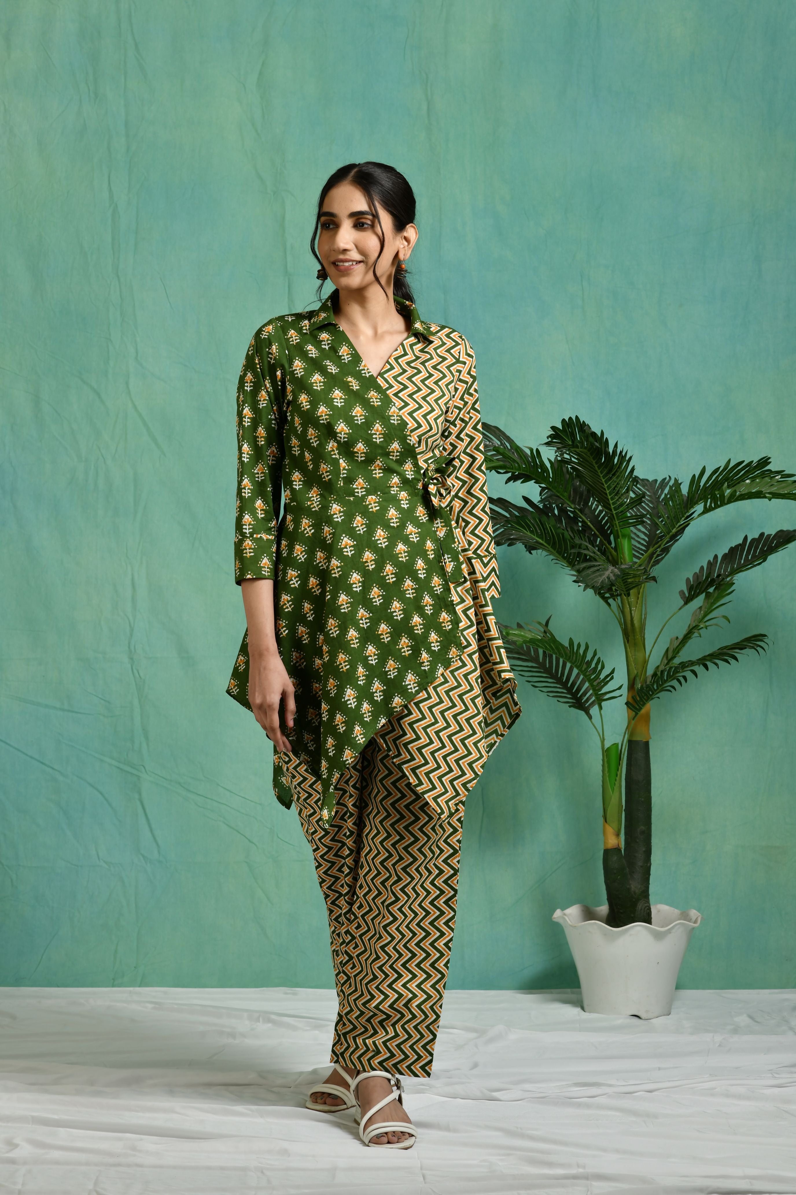 Printed cotton co-ords set