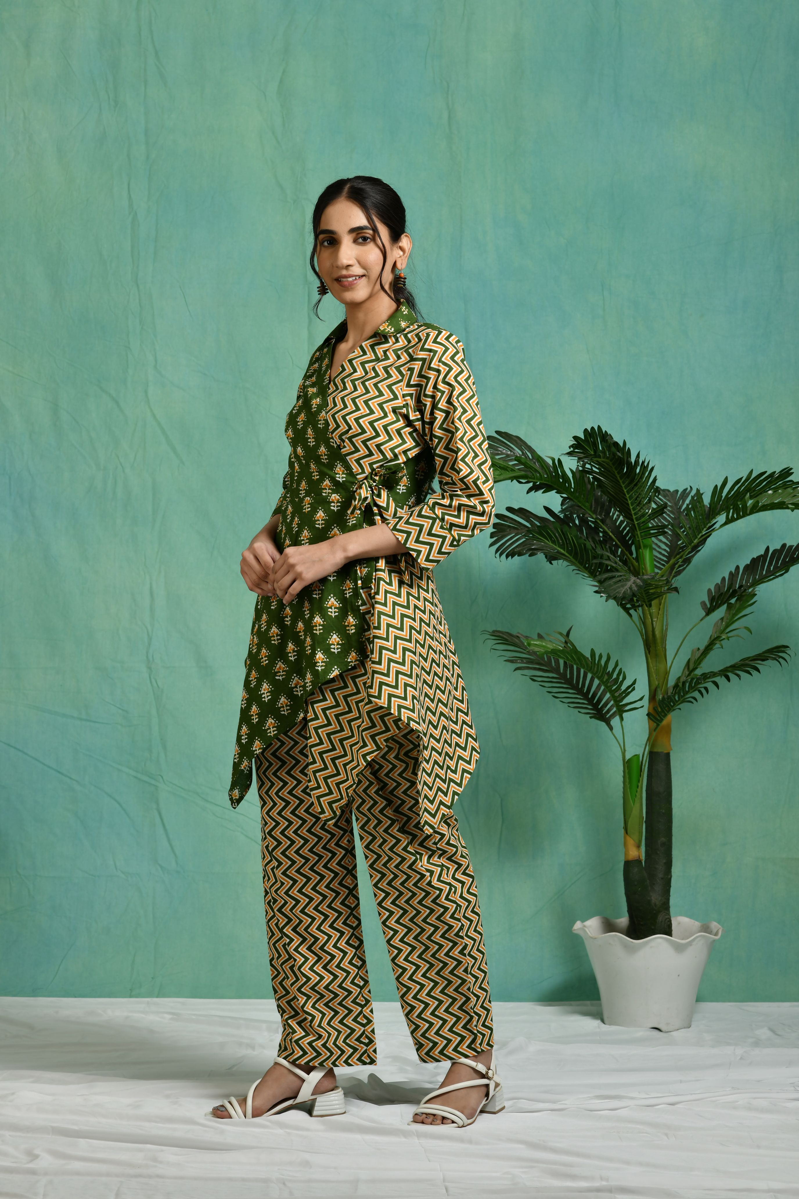 Printed cotton co-ords set