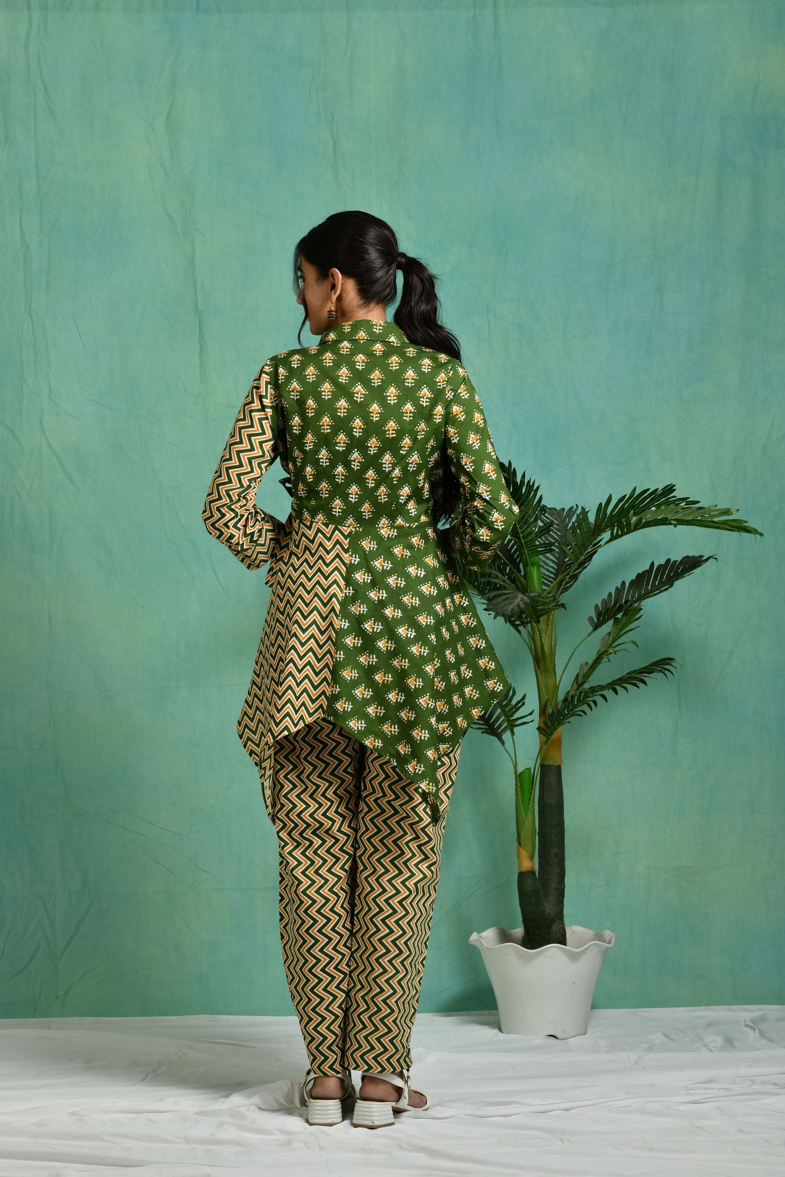 Printed cotton co-ords set
