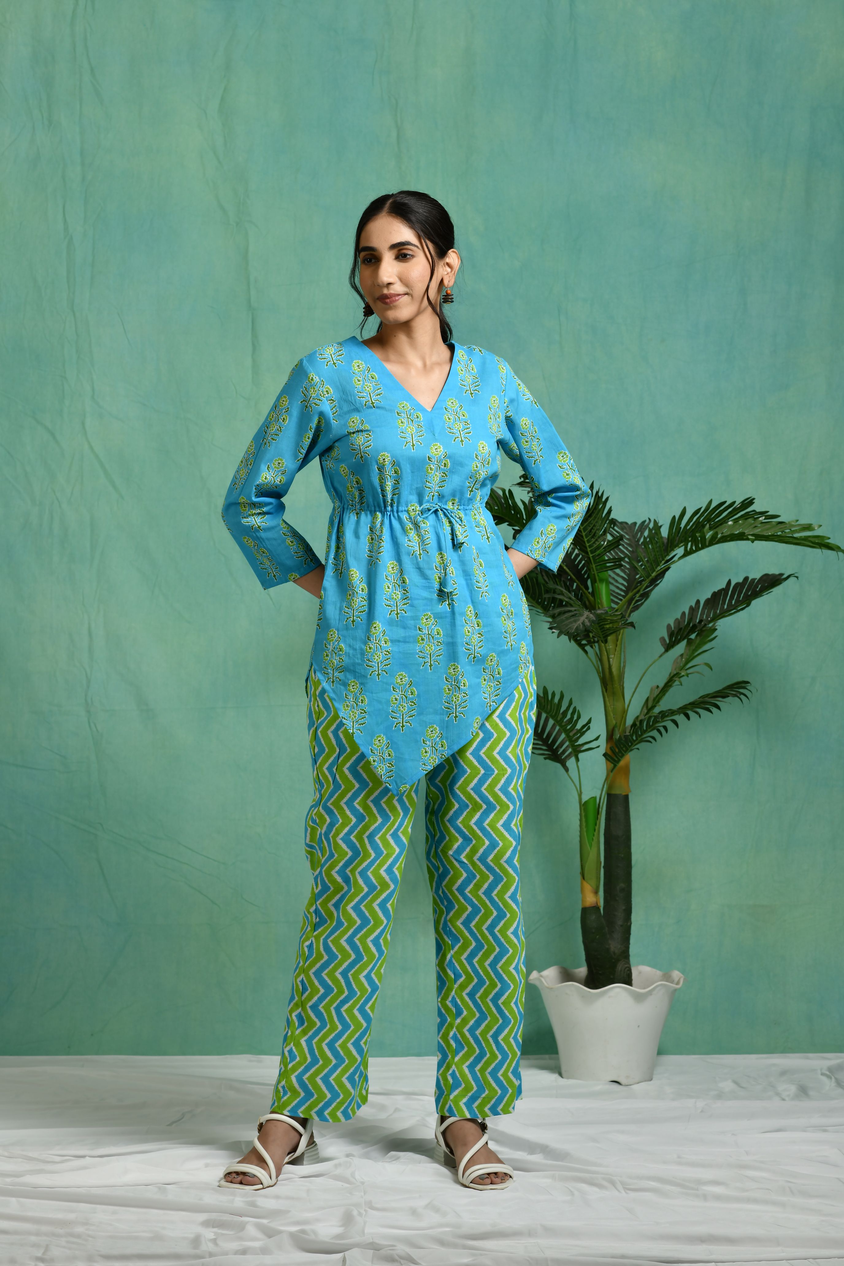 Printed cotton co-ord set