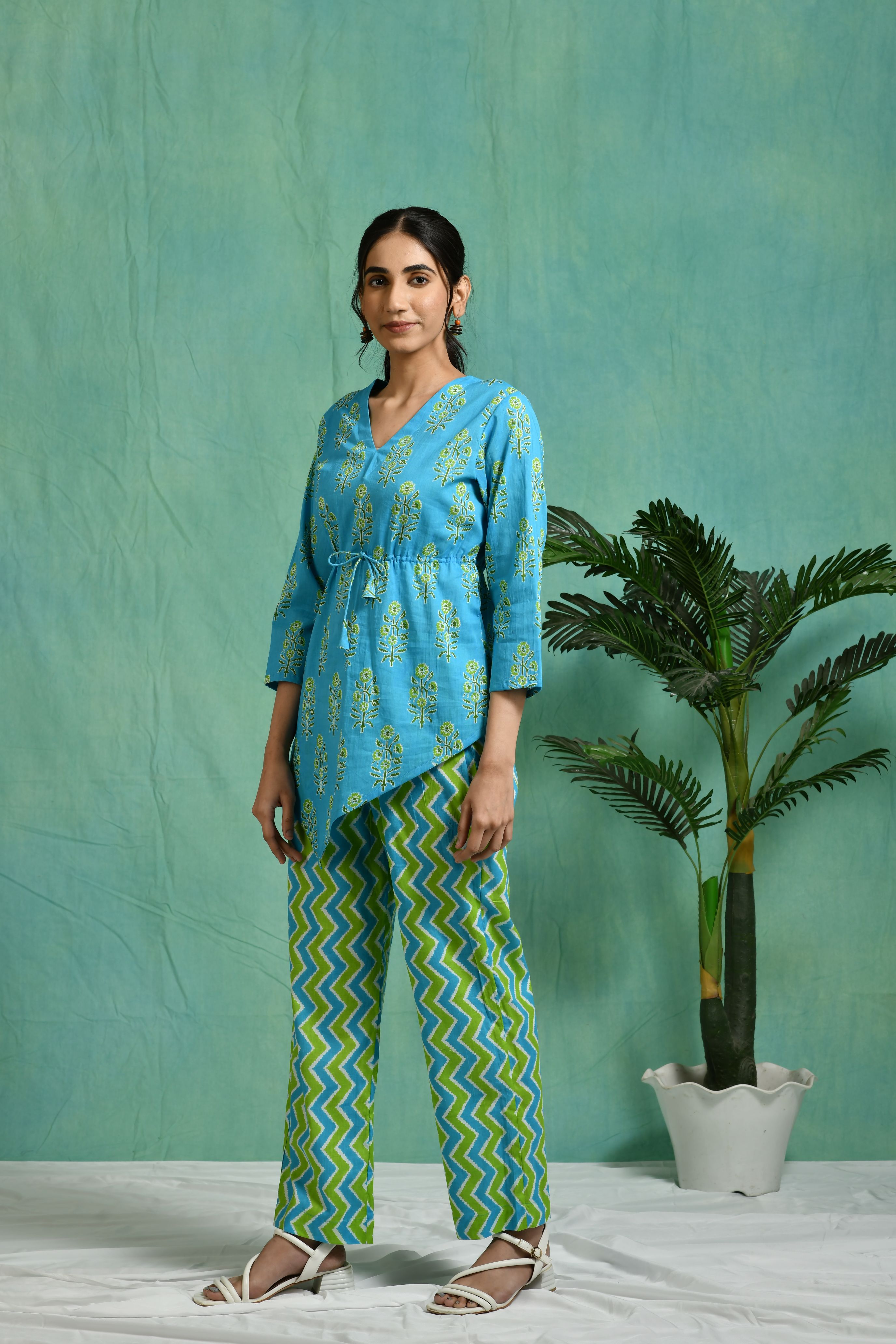 Printed cotton co-ord set