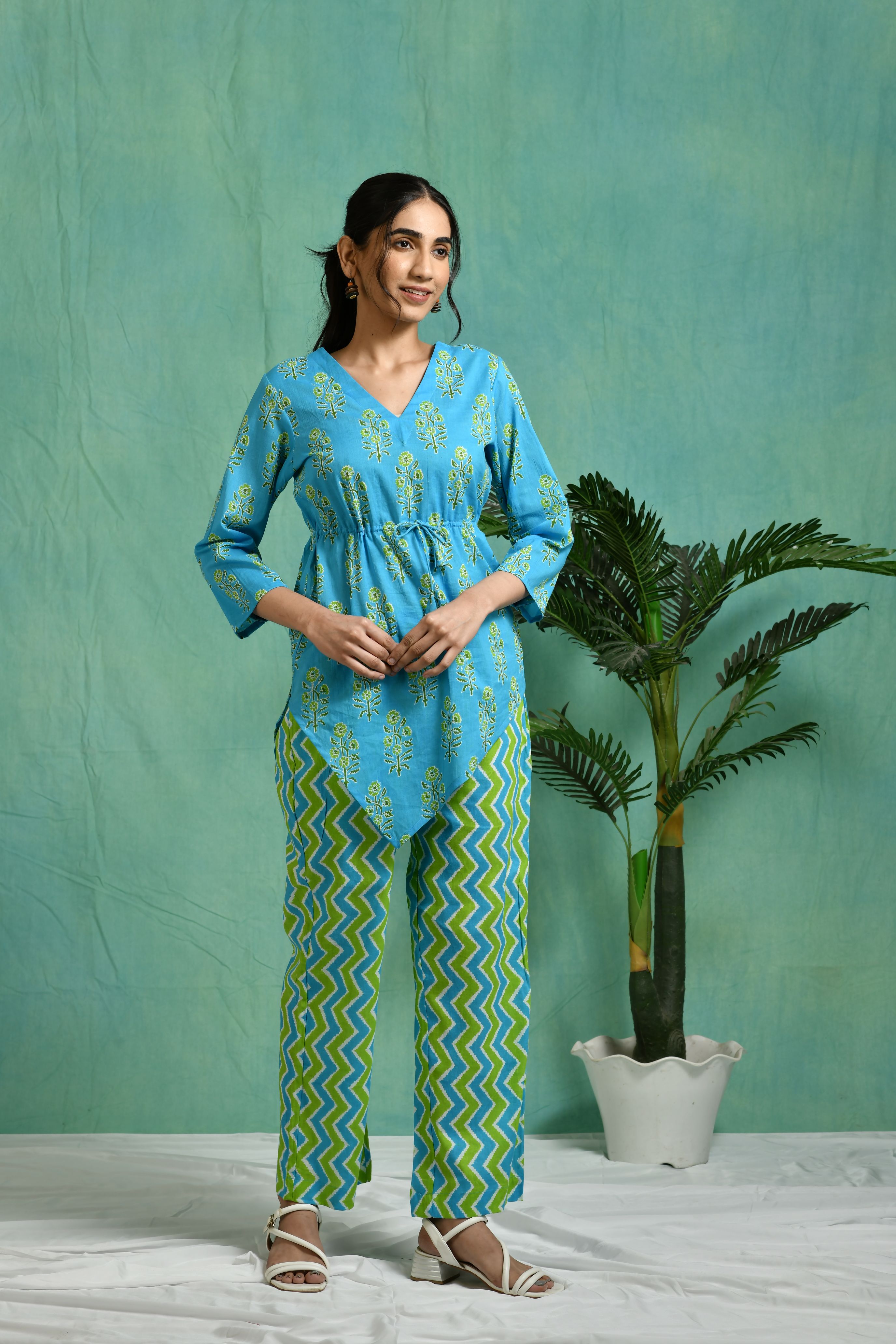 Printed cotton co-ord set