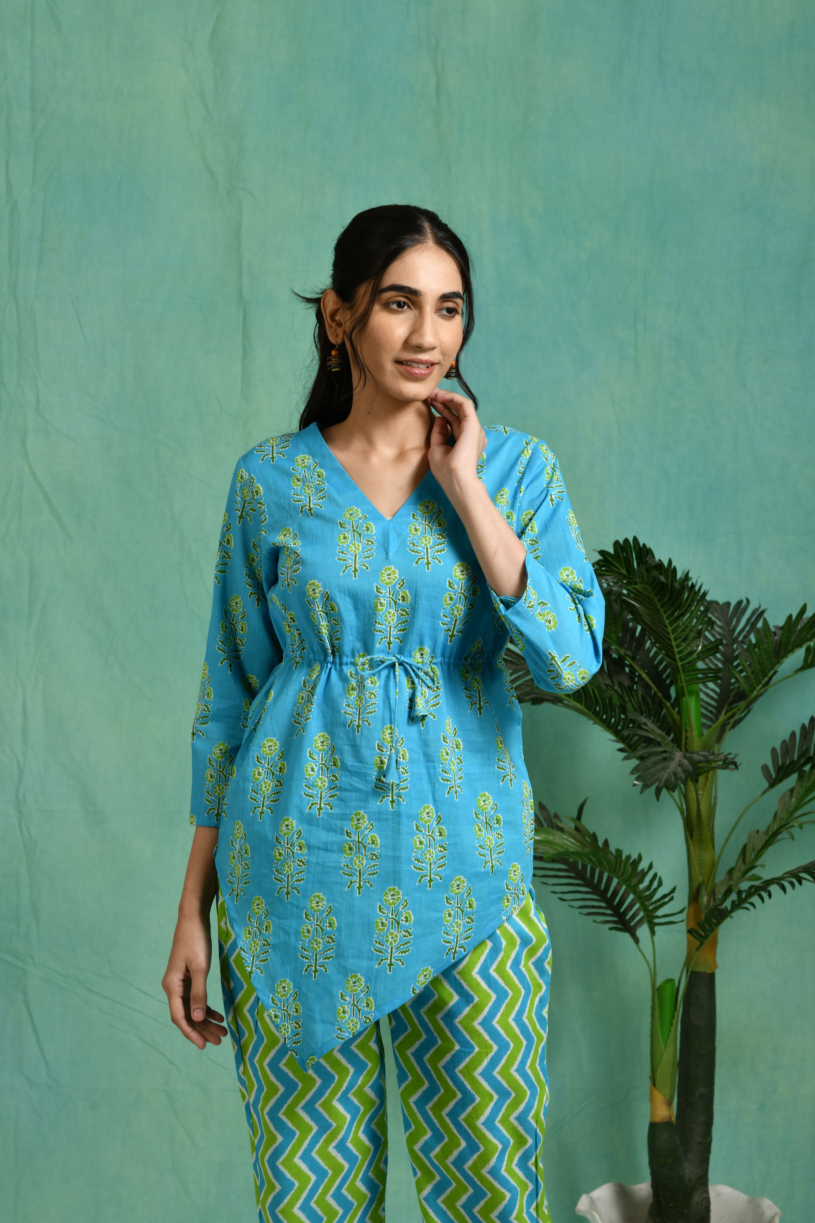 Printed cotton co-ord set