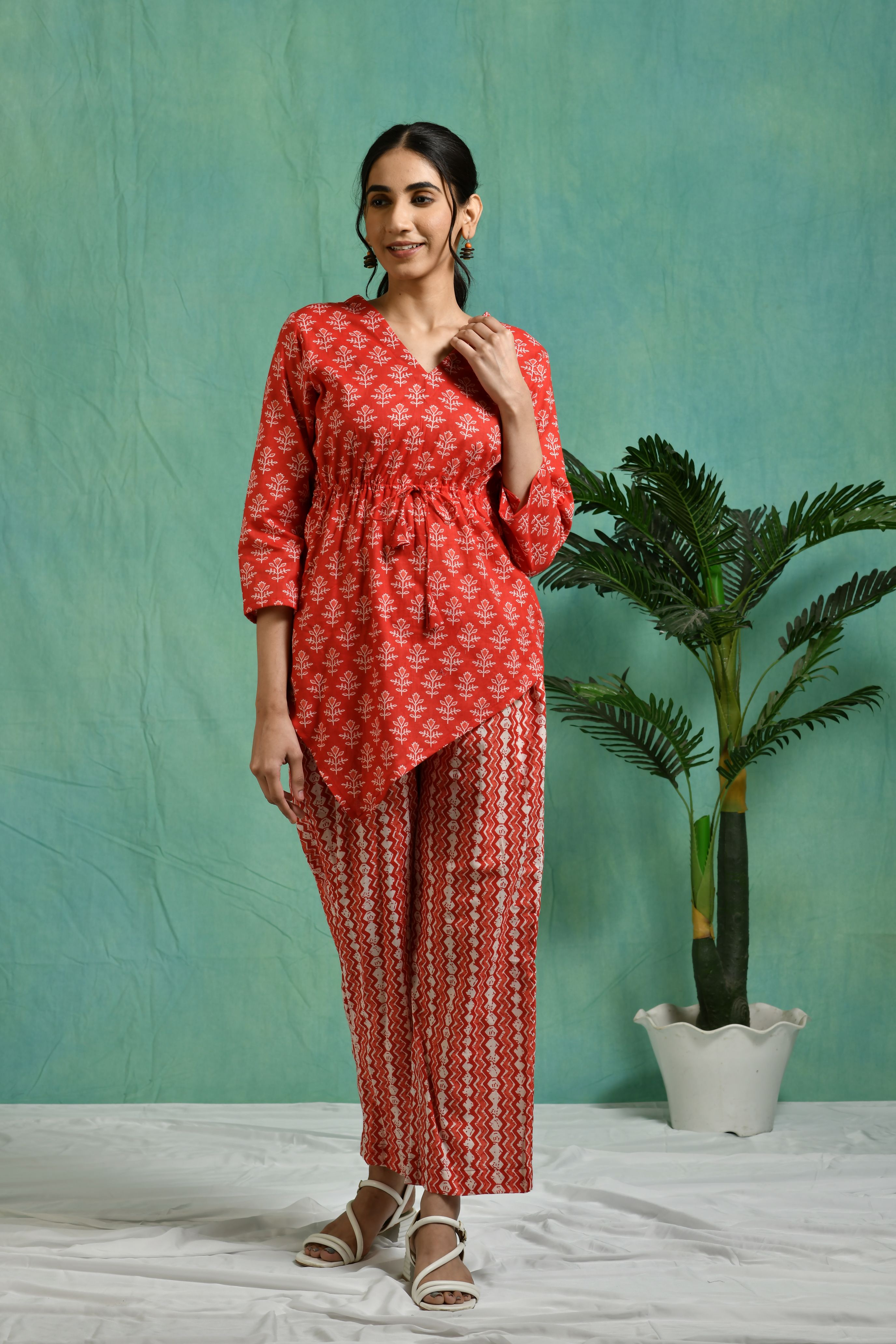 Printed cotton co-ord set