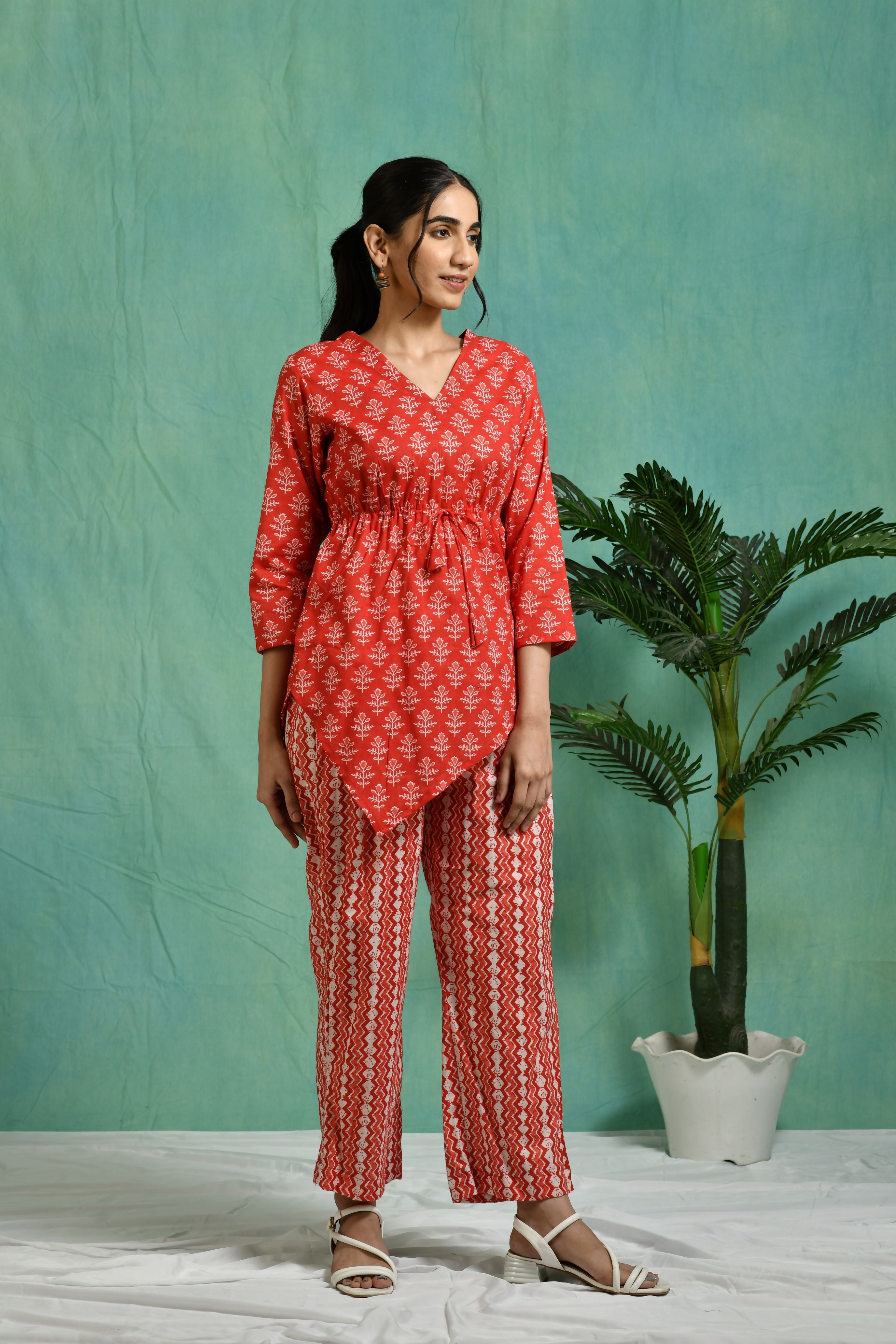 Printed cotton co-ord set