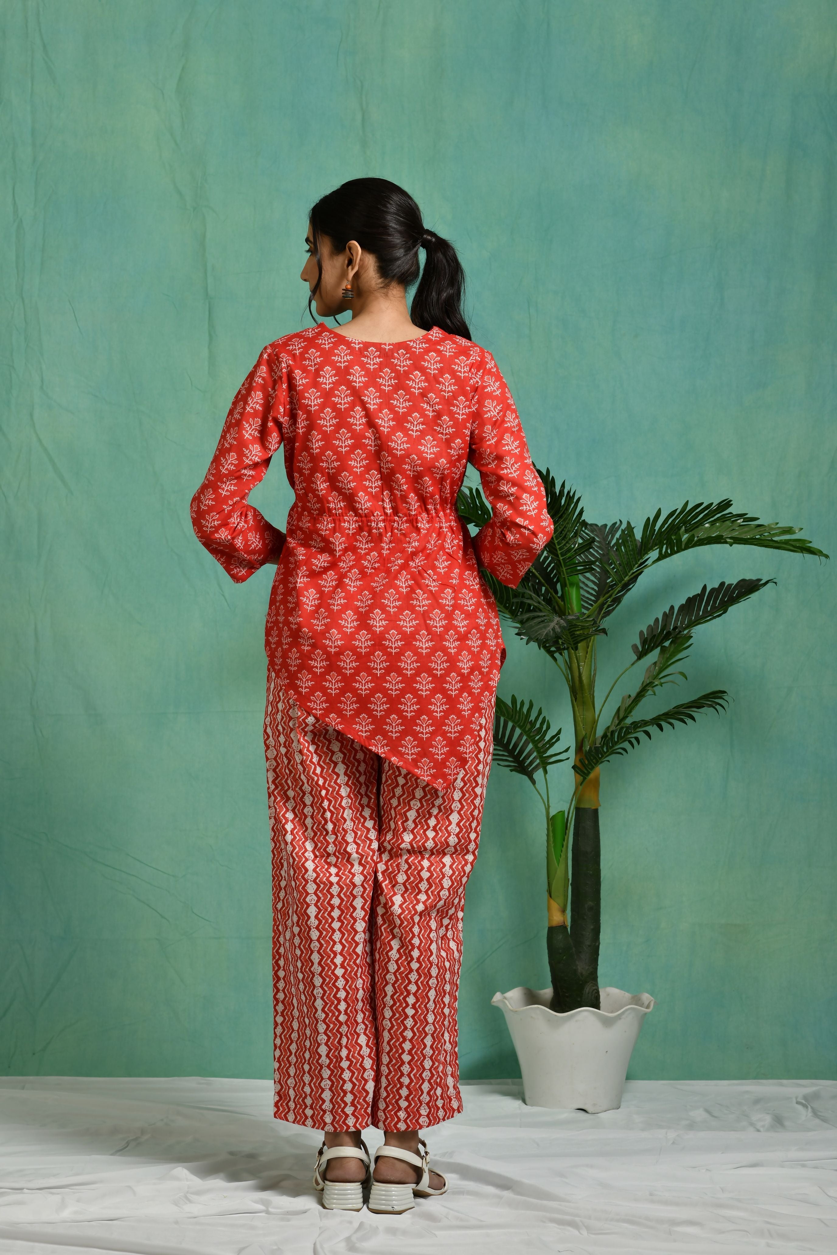 Printed cotton co-ord set