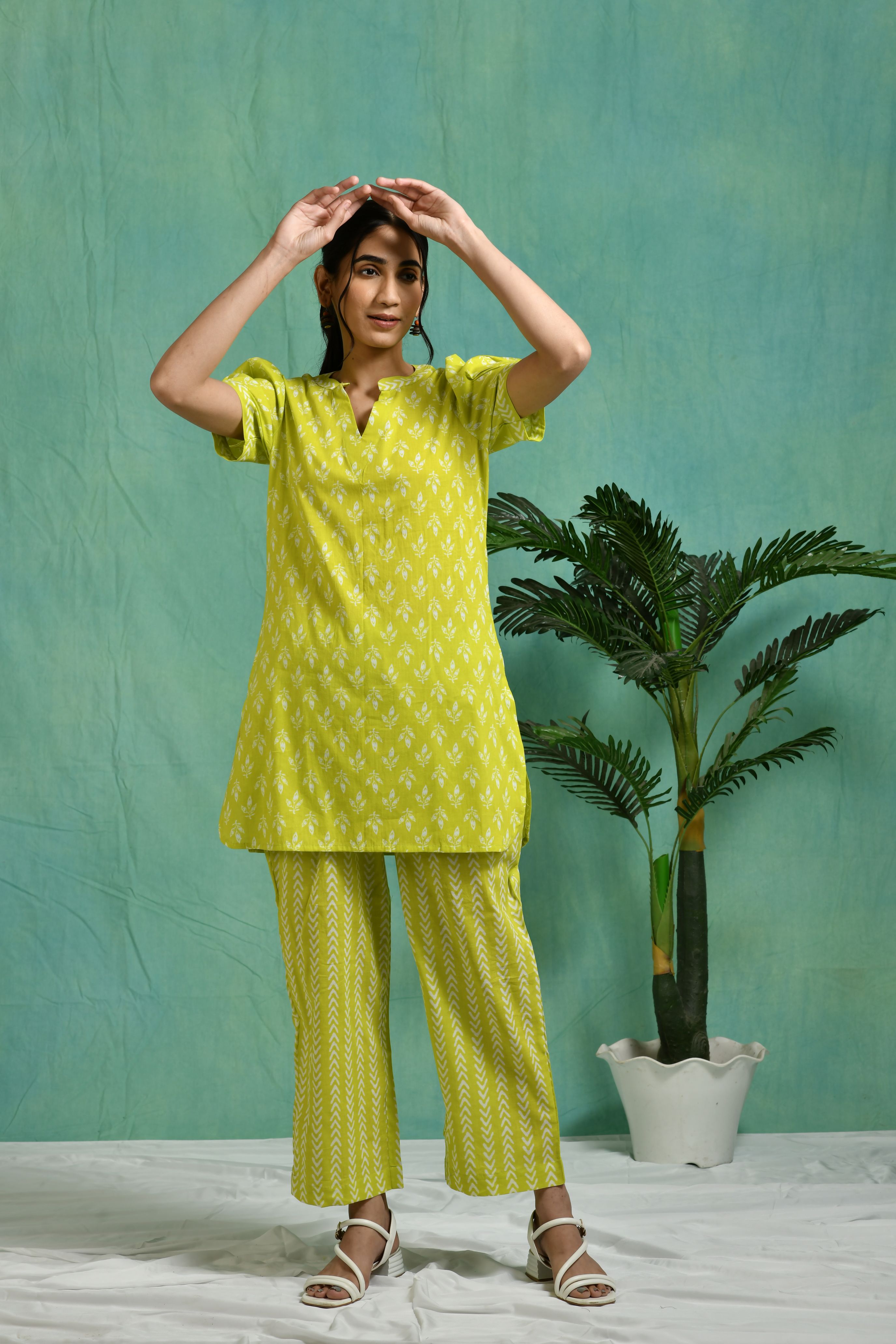 Printed cotton co-ord set