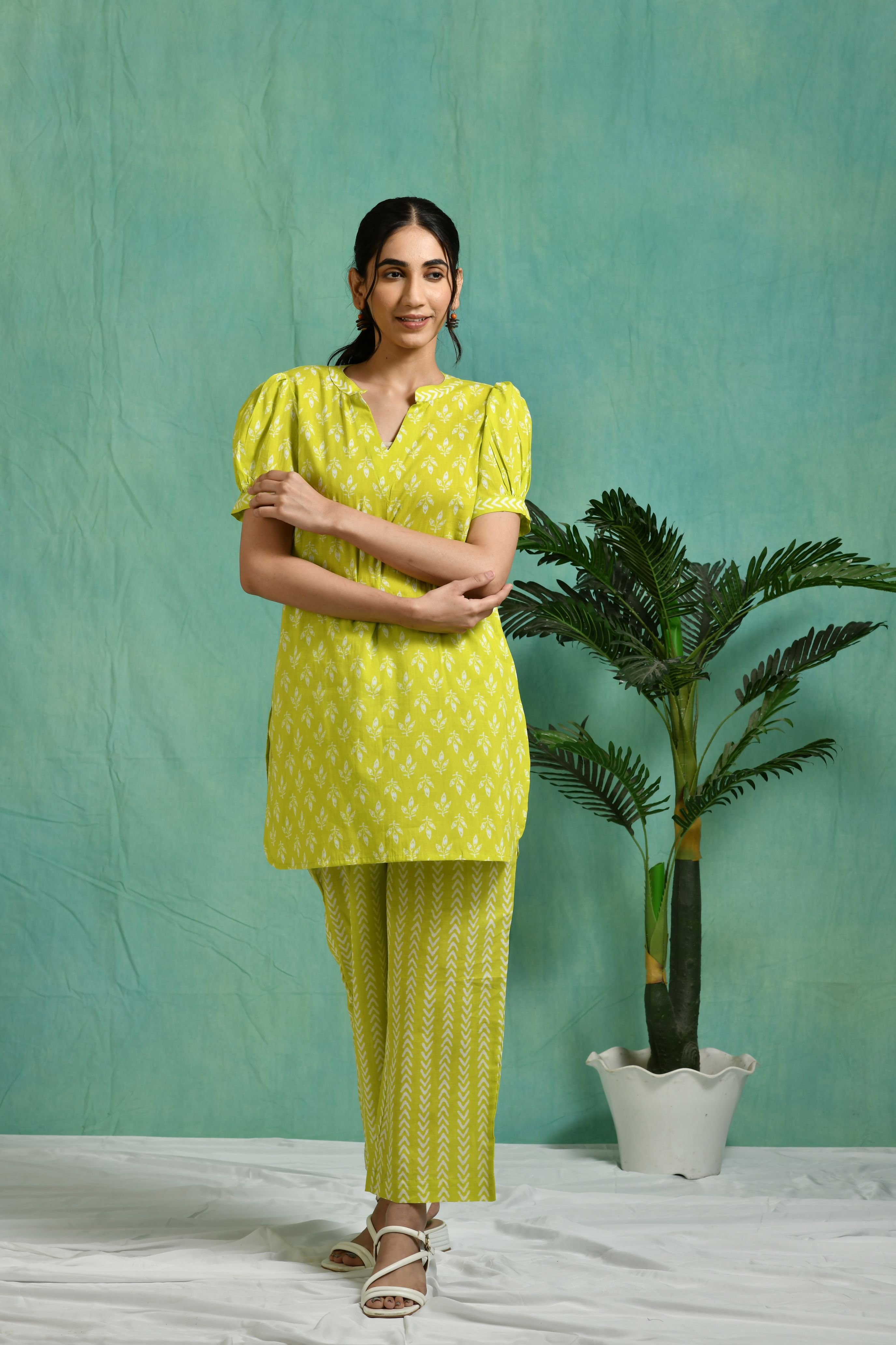 Printed cotton co-ord set