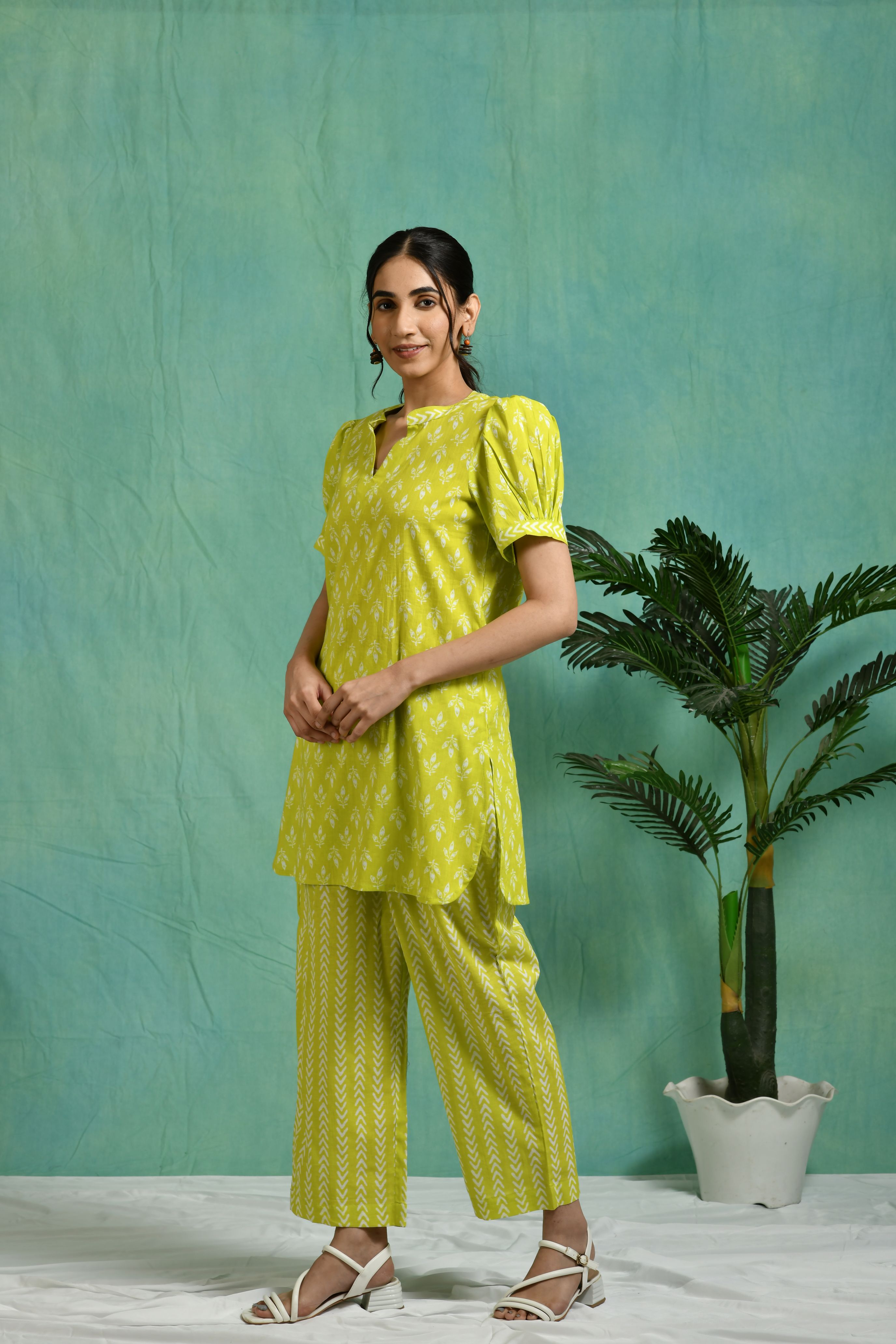 Printed cotton co-ord set