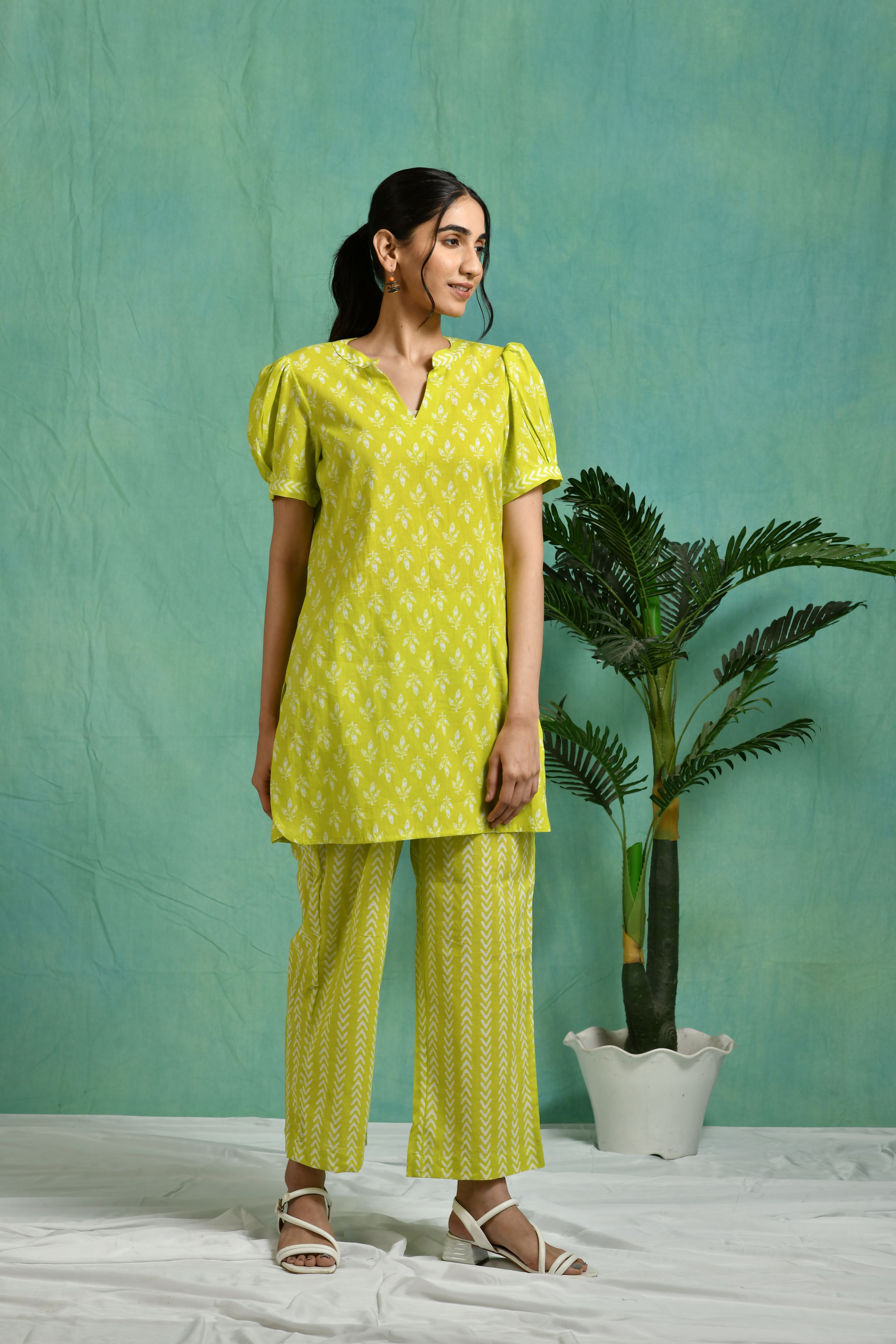 Printed cotton co-ord set