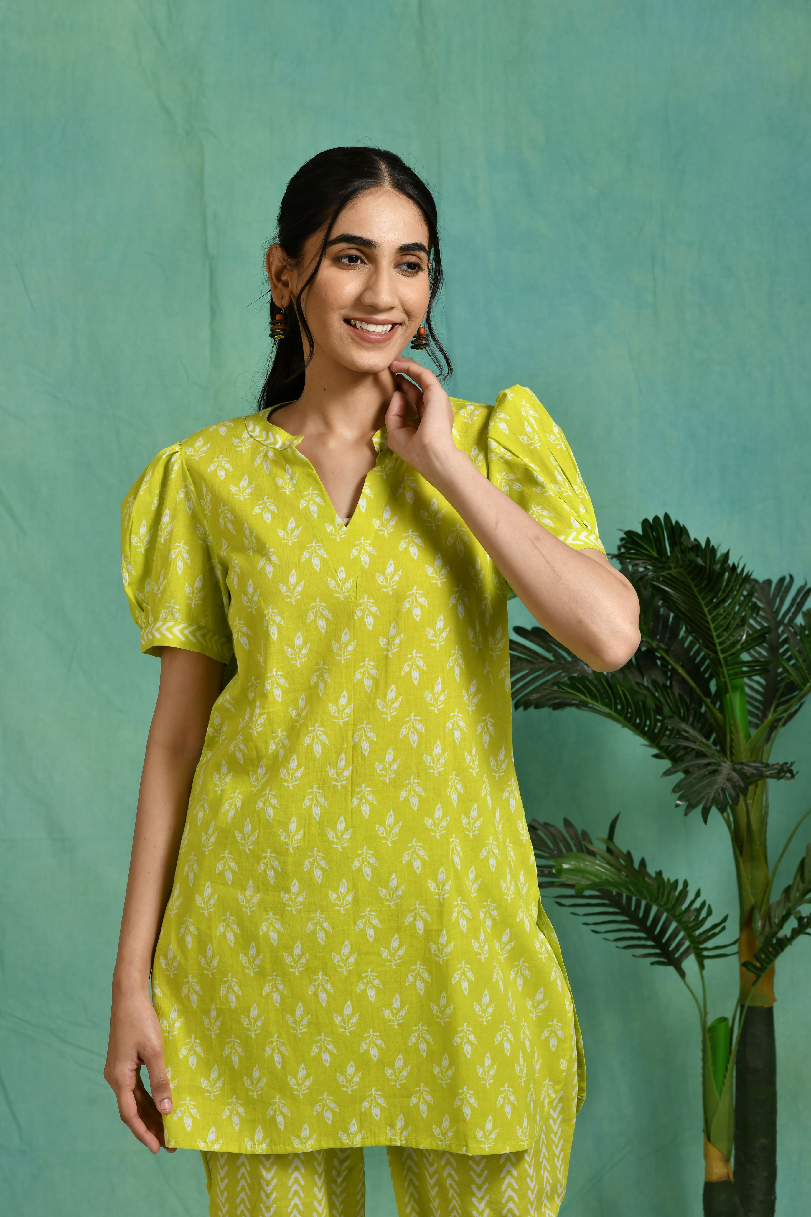 Printed cotton co-ord set