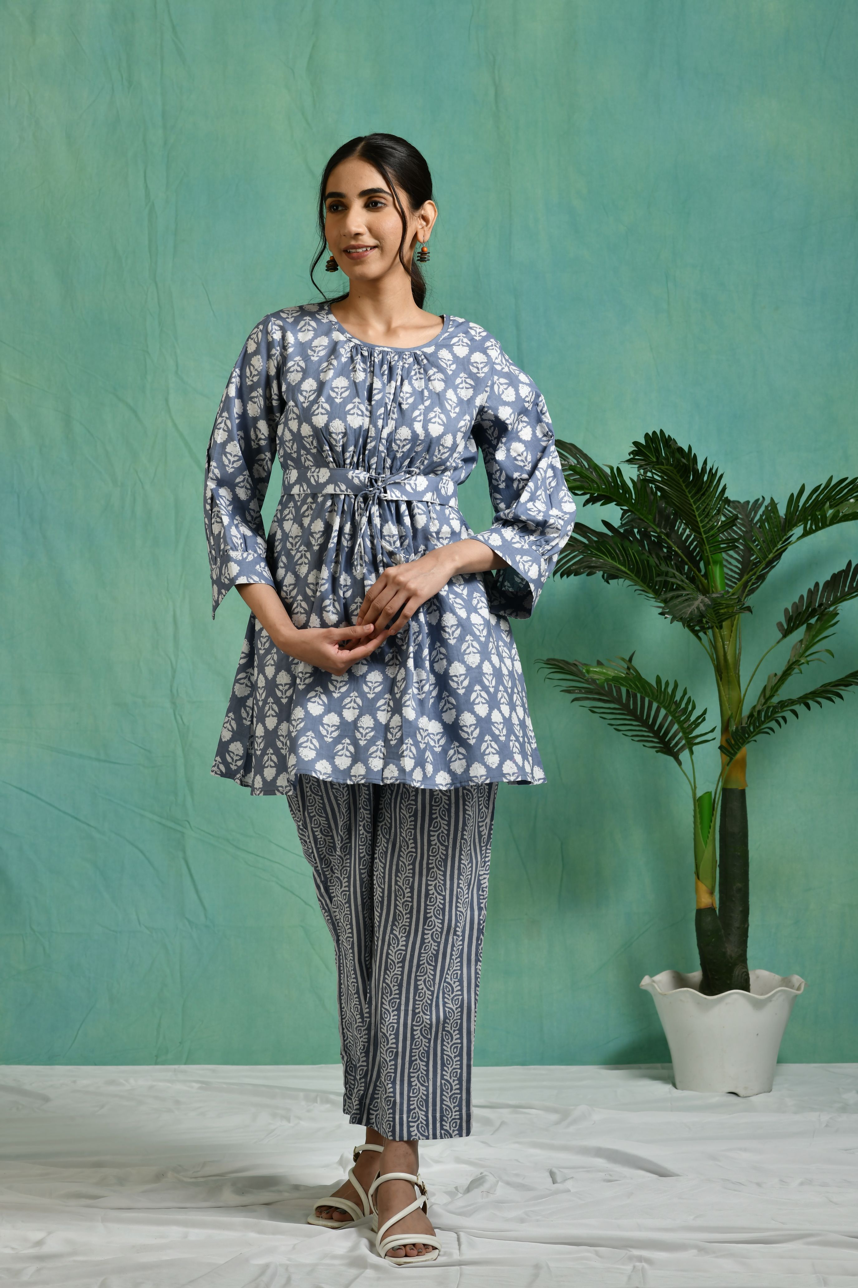 Printed cotton co-ord set