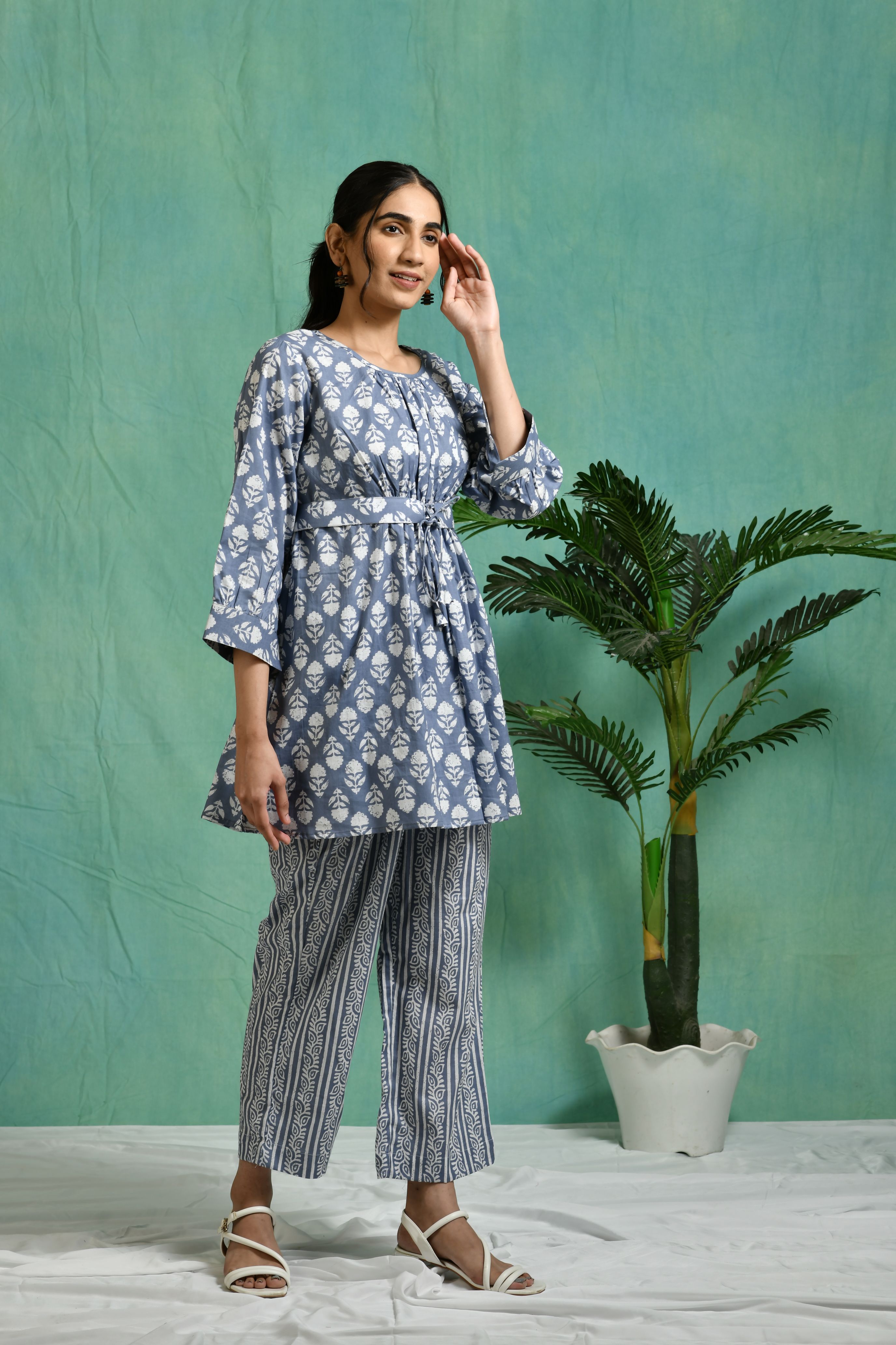 Printed cotton co-ord set