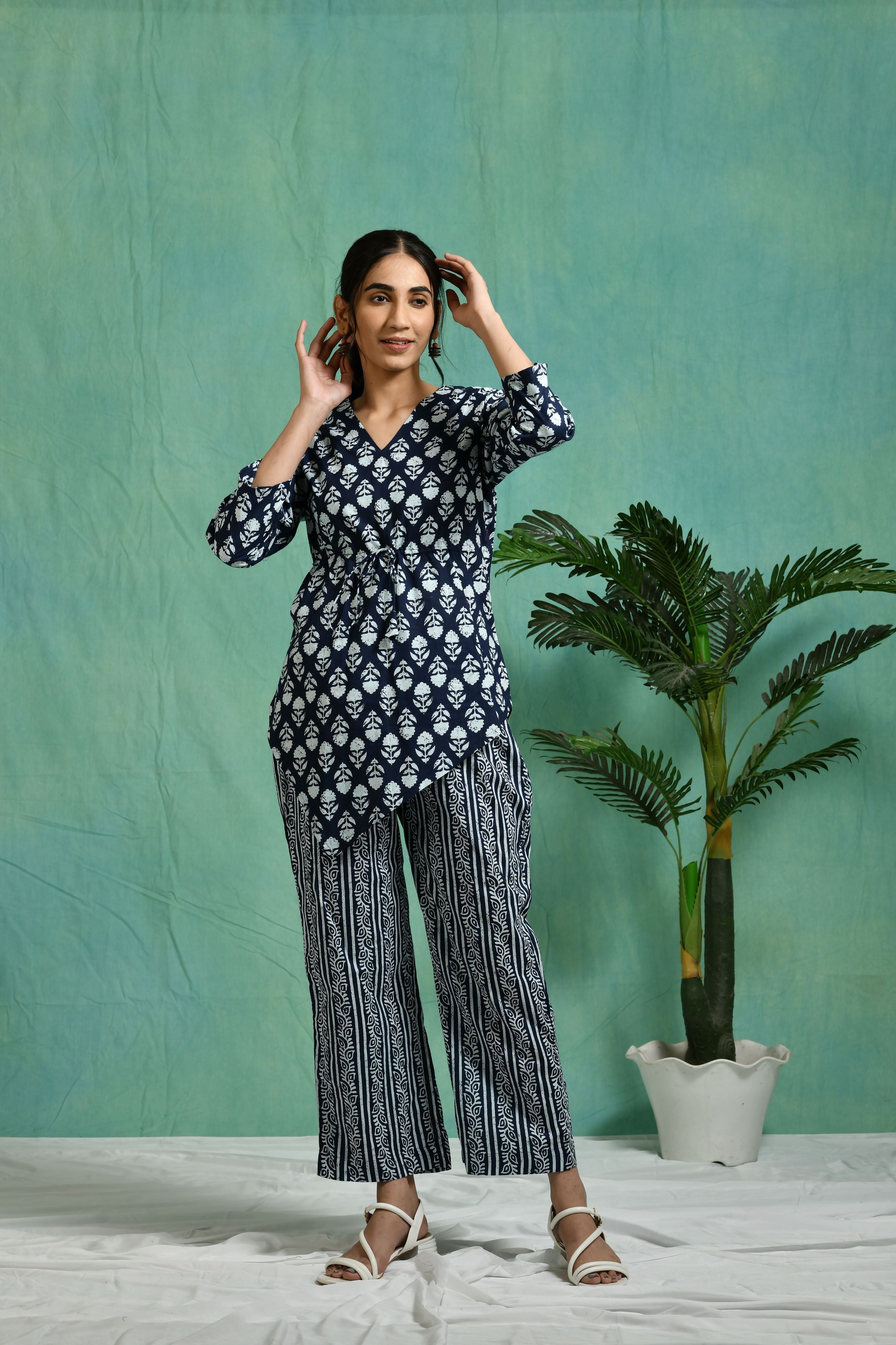 Printed cotton co-ord set