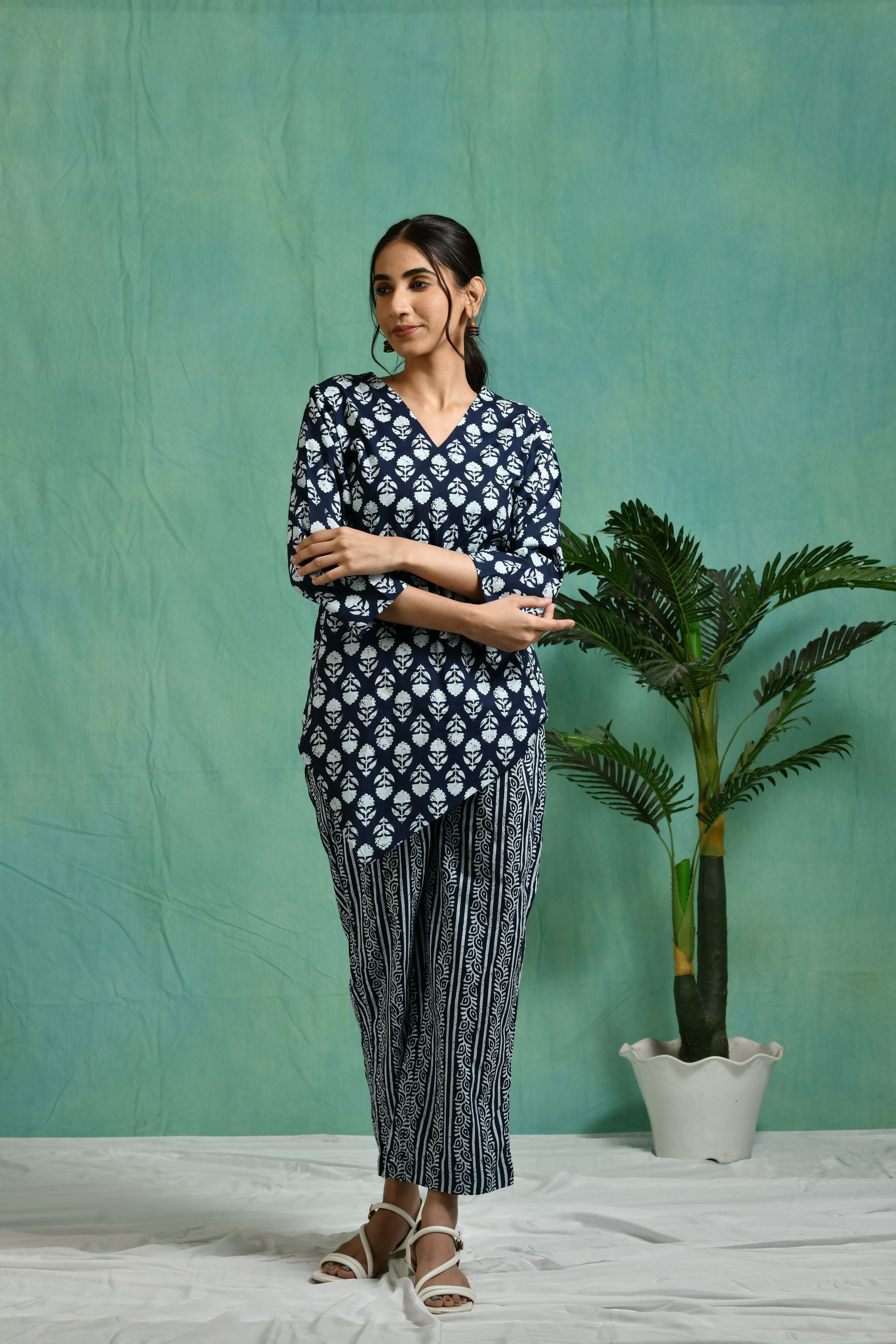 Printed cotton co-ord set