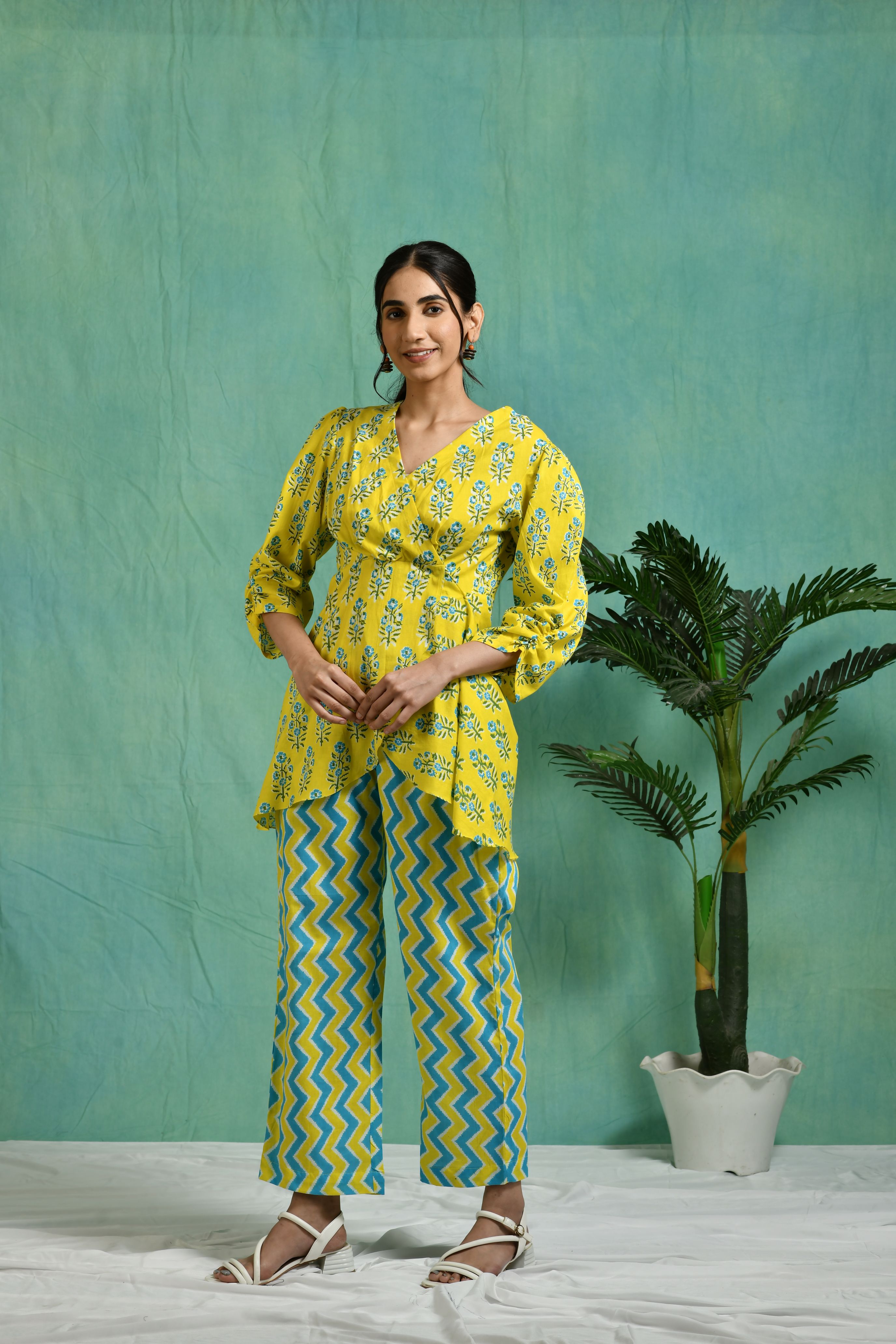 Printed cotton co-ord set
