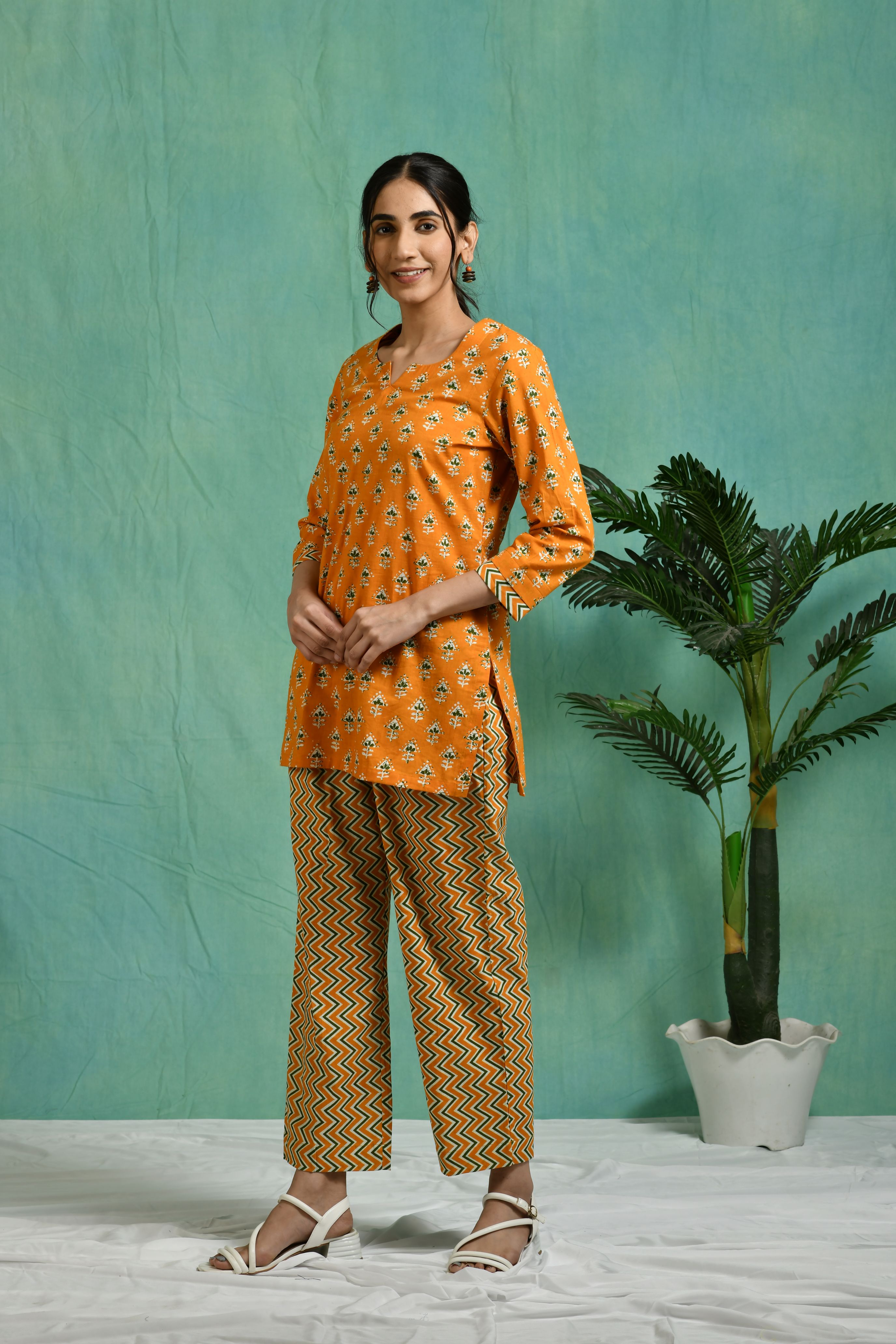 Printed cotton co-ord set
