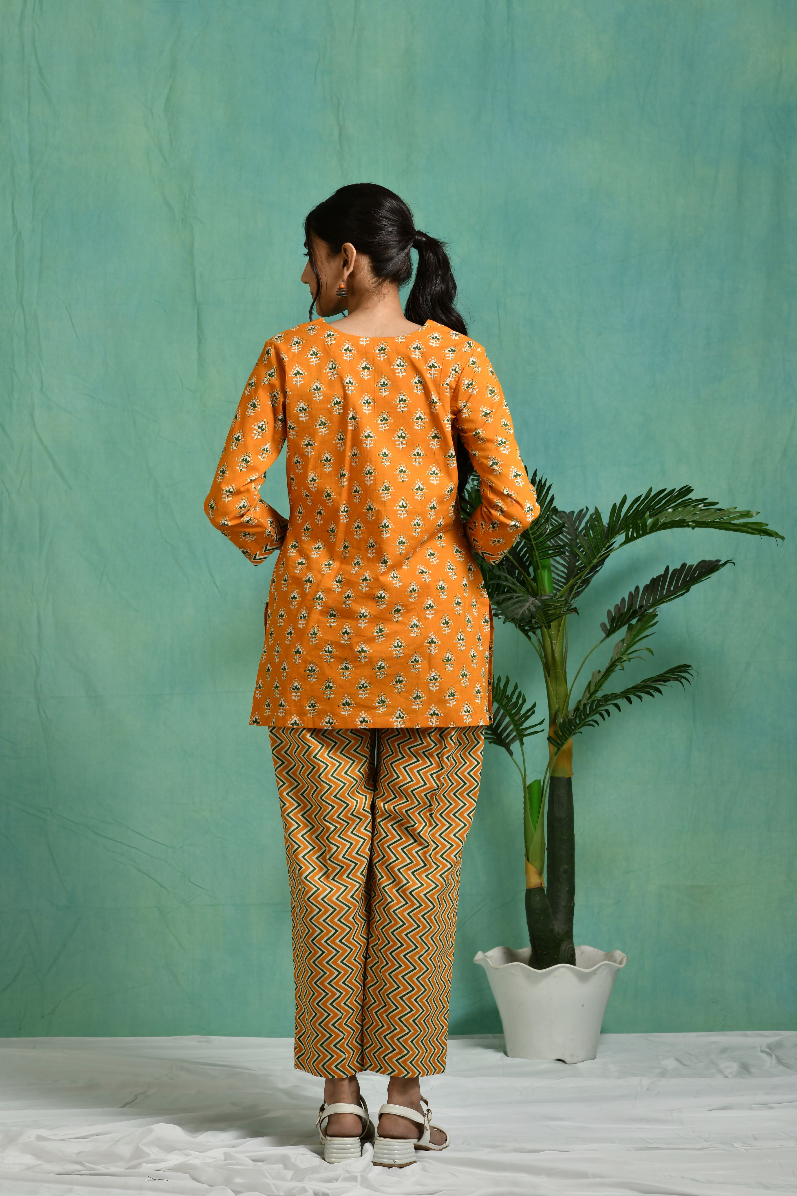 Printed cotton co-ord set