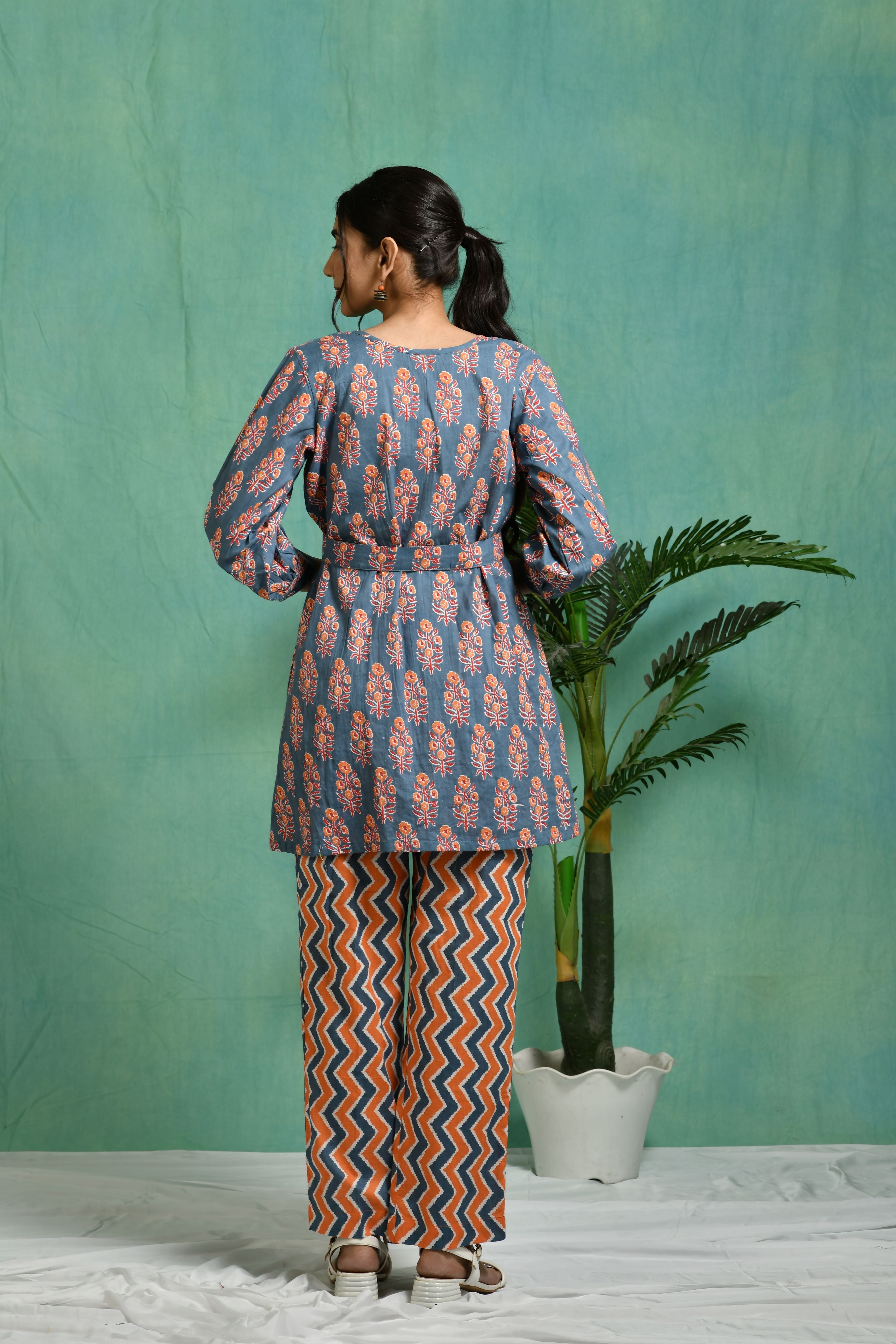 Printed cotton co-ord set