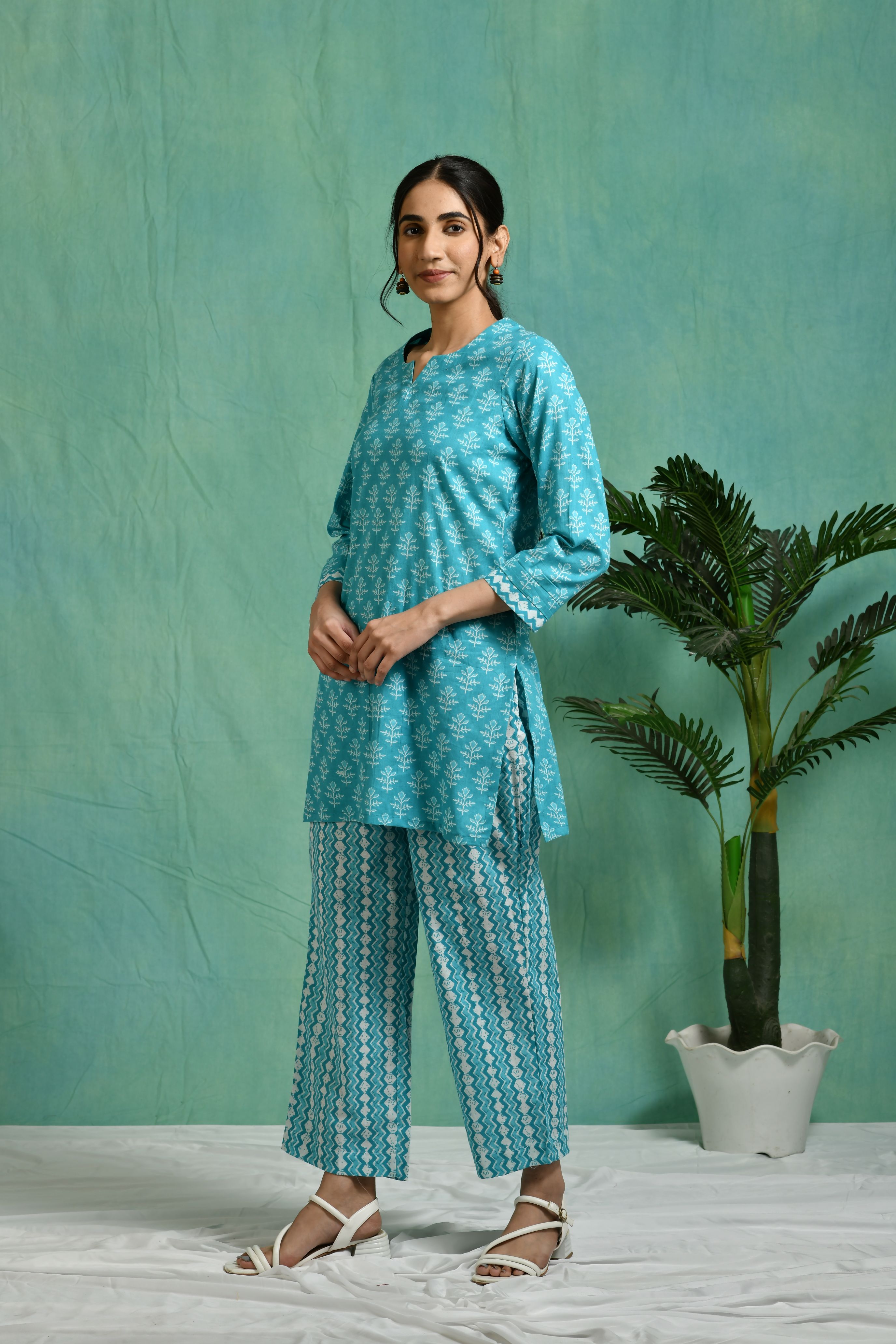 Printed cotton co-ord set