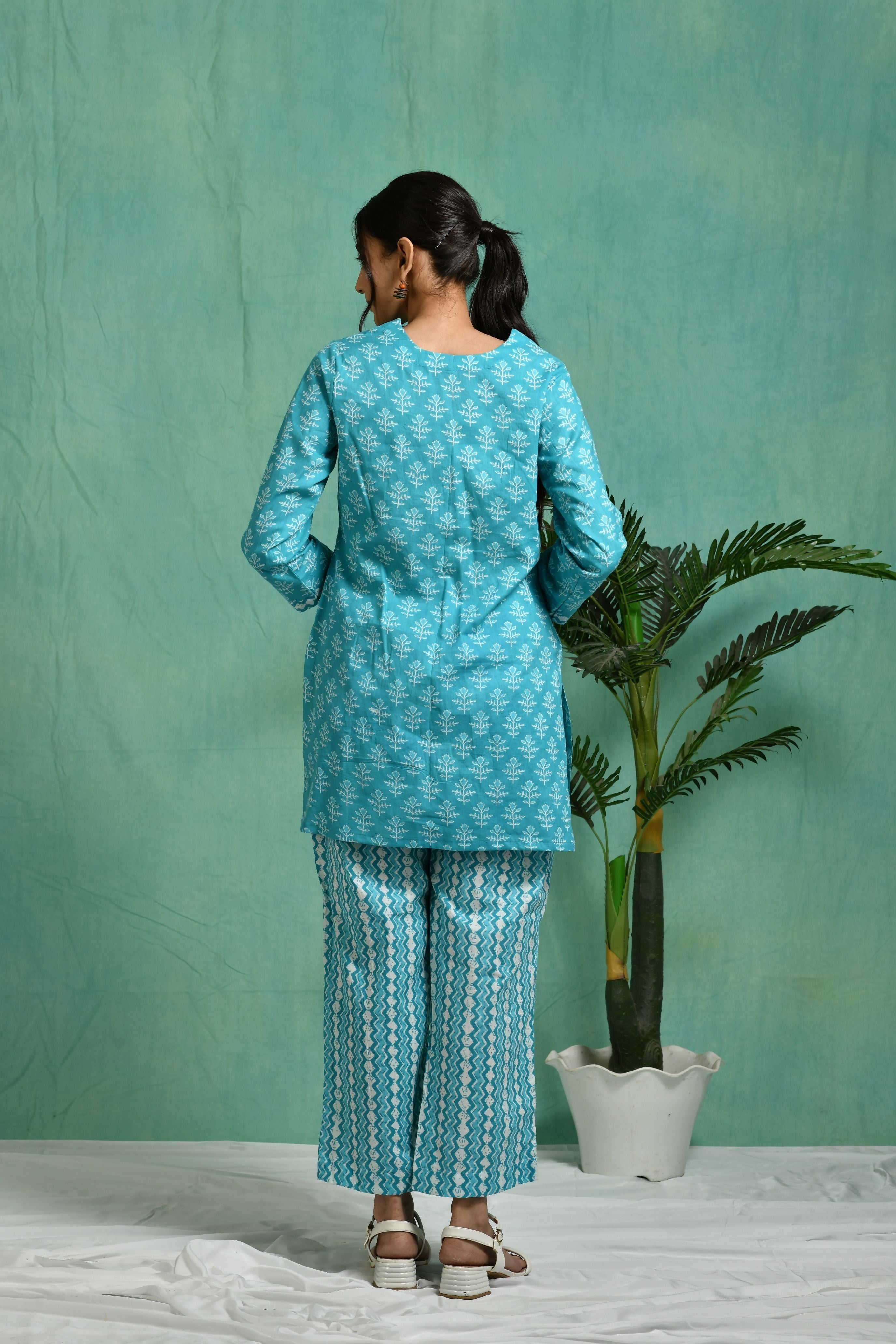 Printed cotton co-ord set