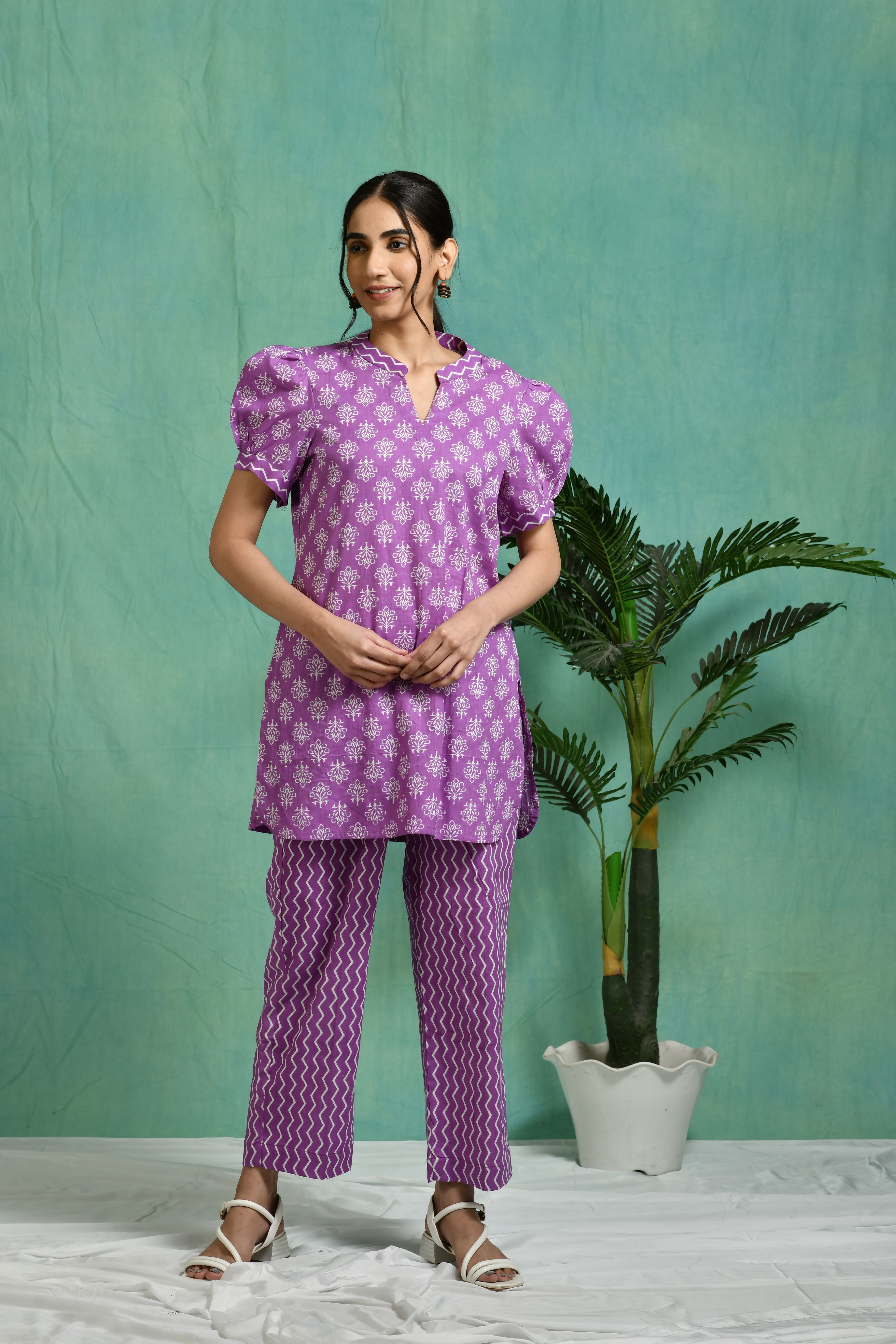 Printed cotton co-ord set