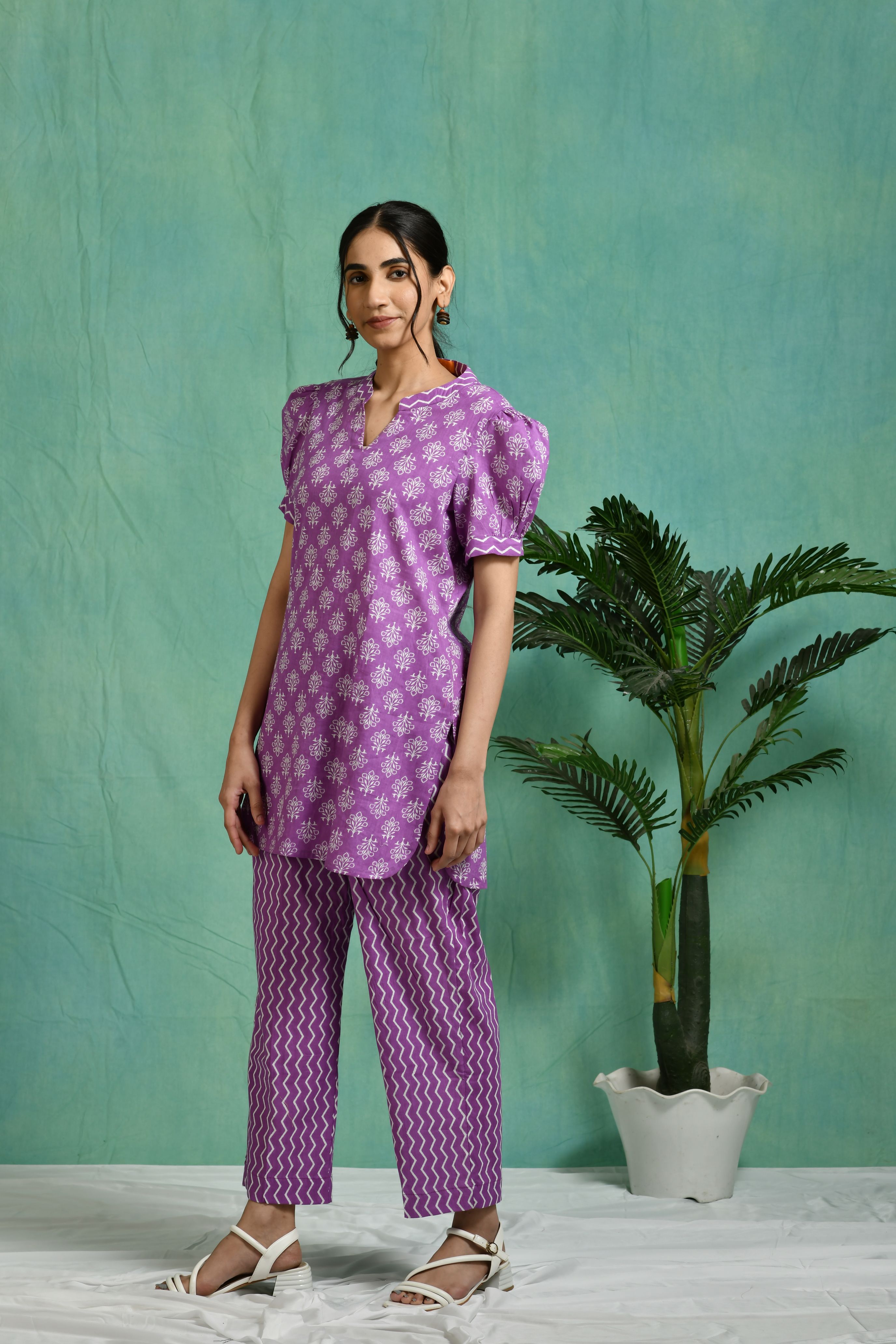 Printed cotton co-ord set