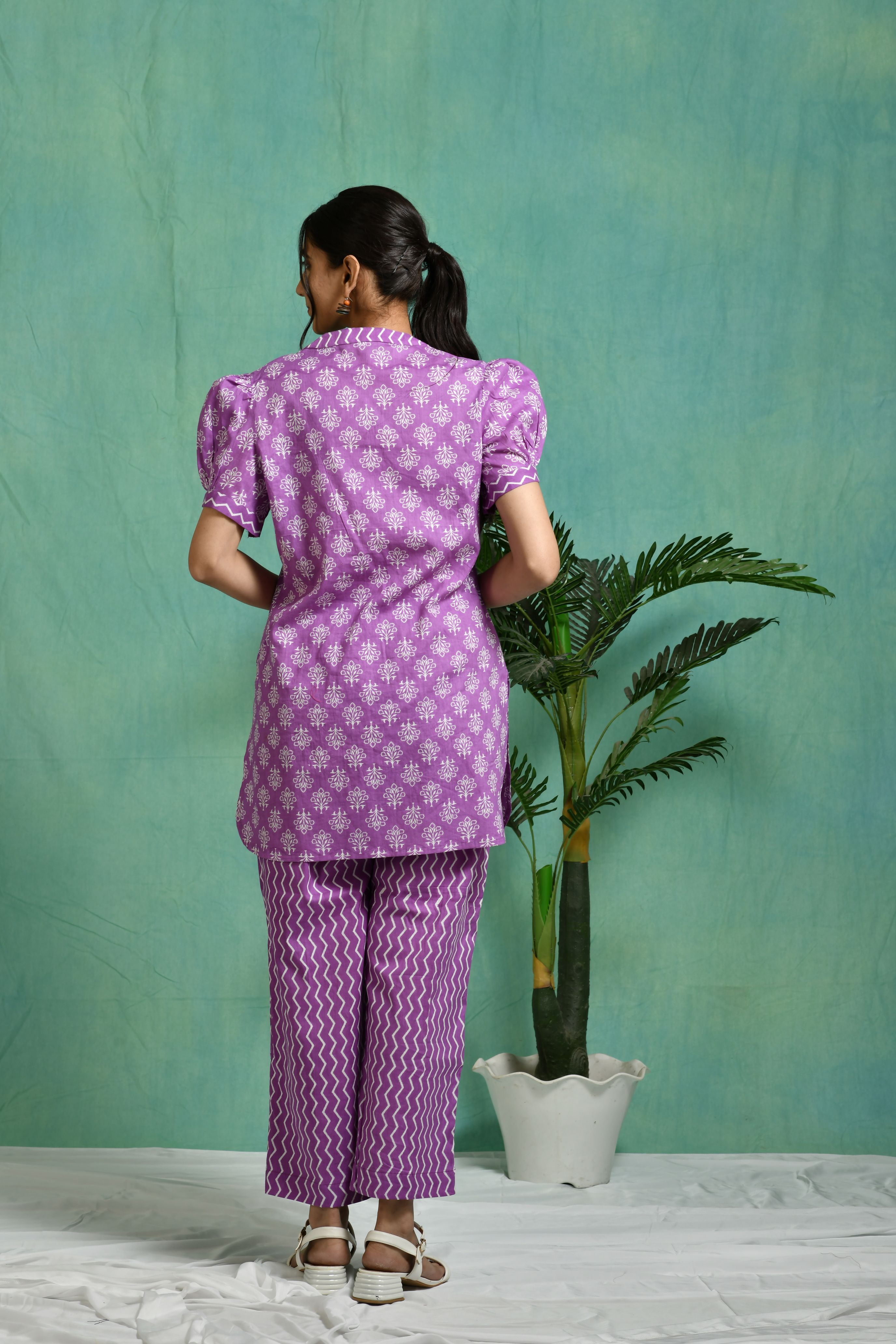 Printed cotton co-ord set
