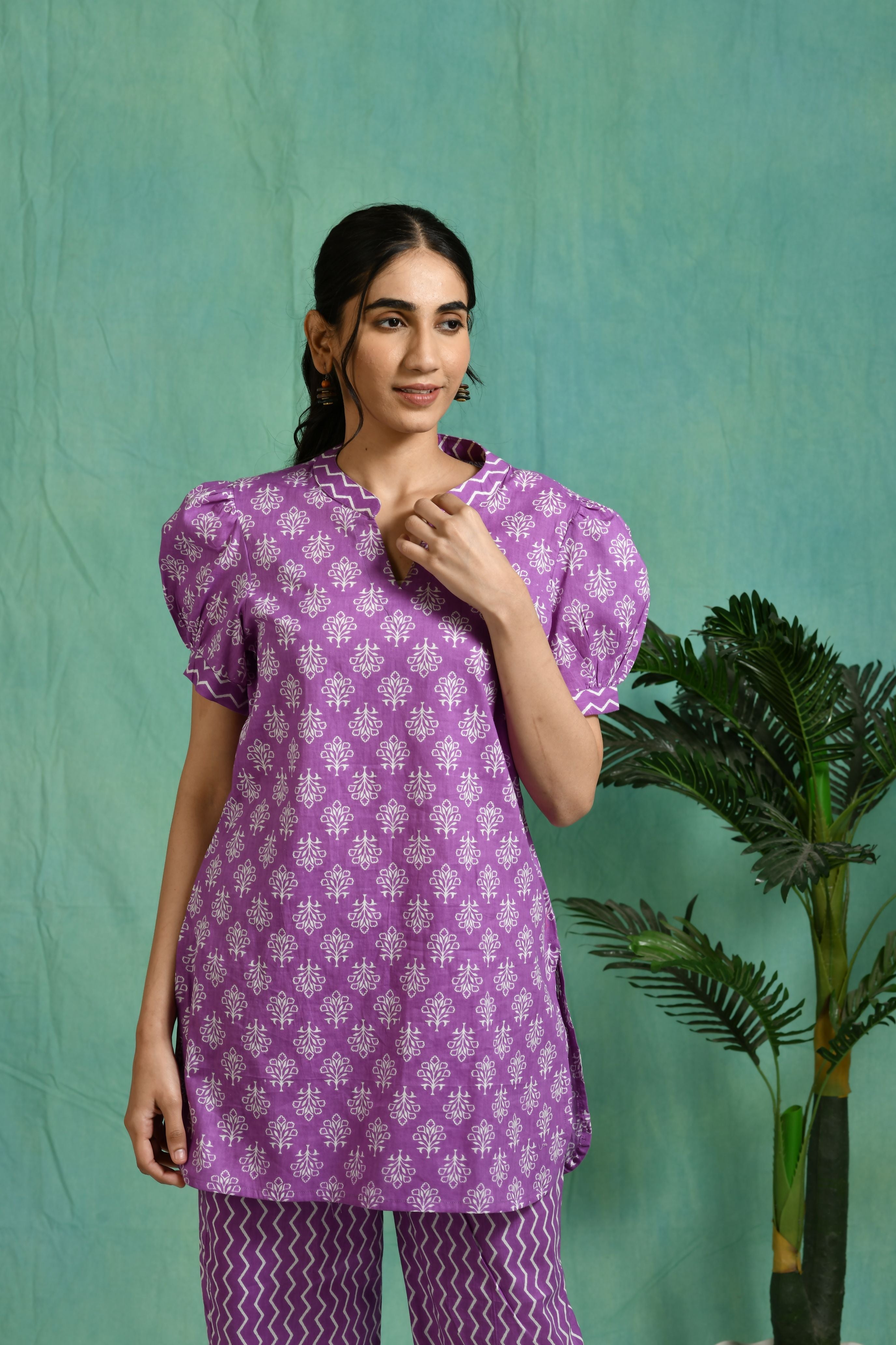 Printed cotton co-ord set