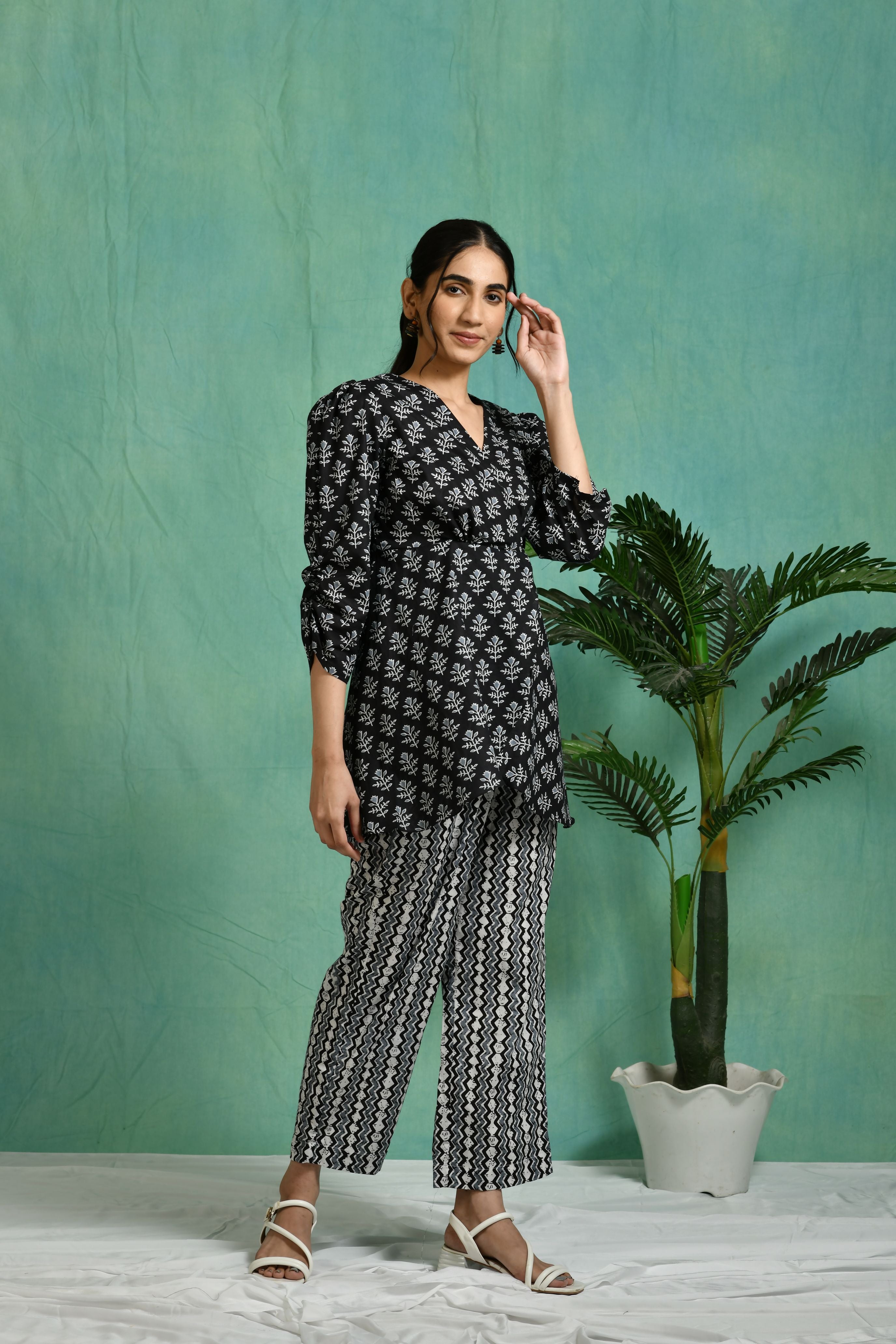 Printed cotton co-ord set