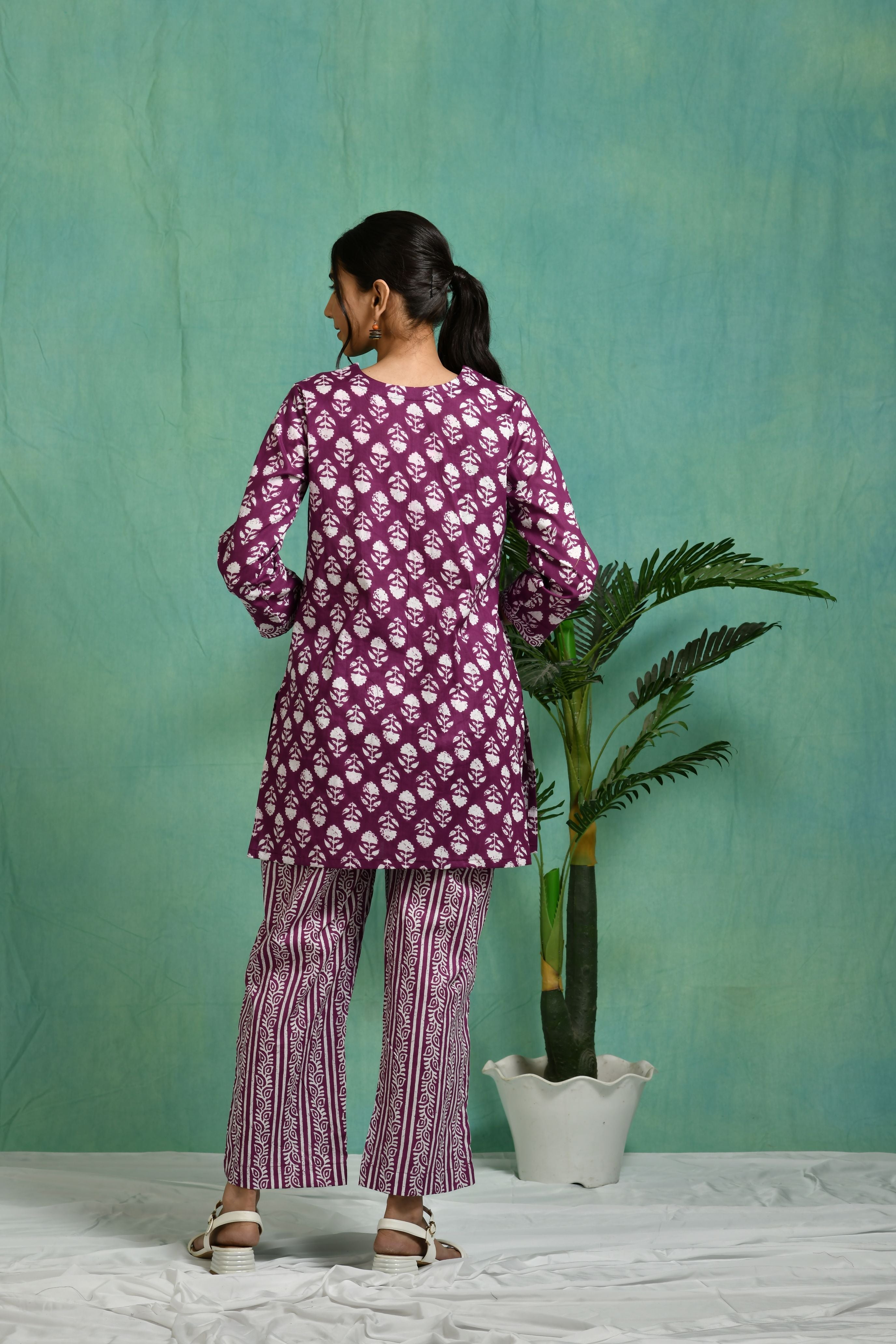 Printed cotton co-ord set