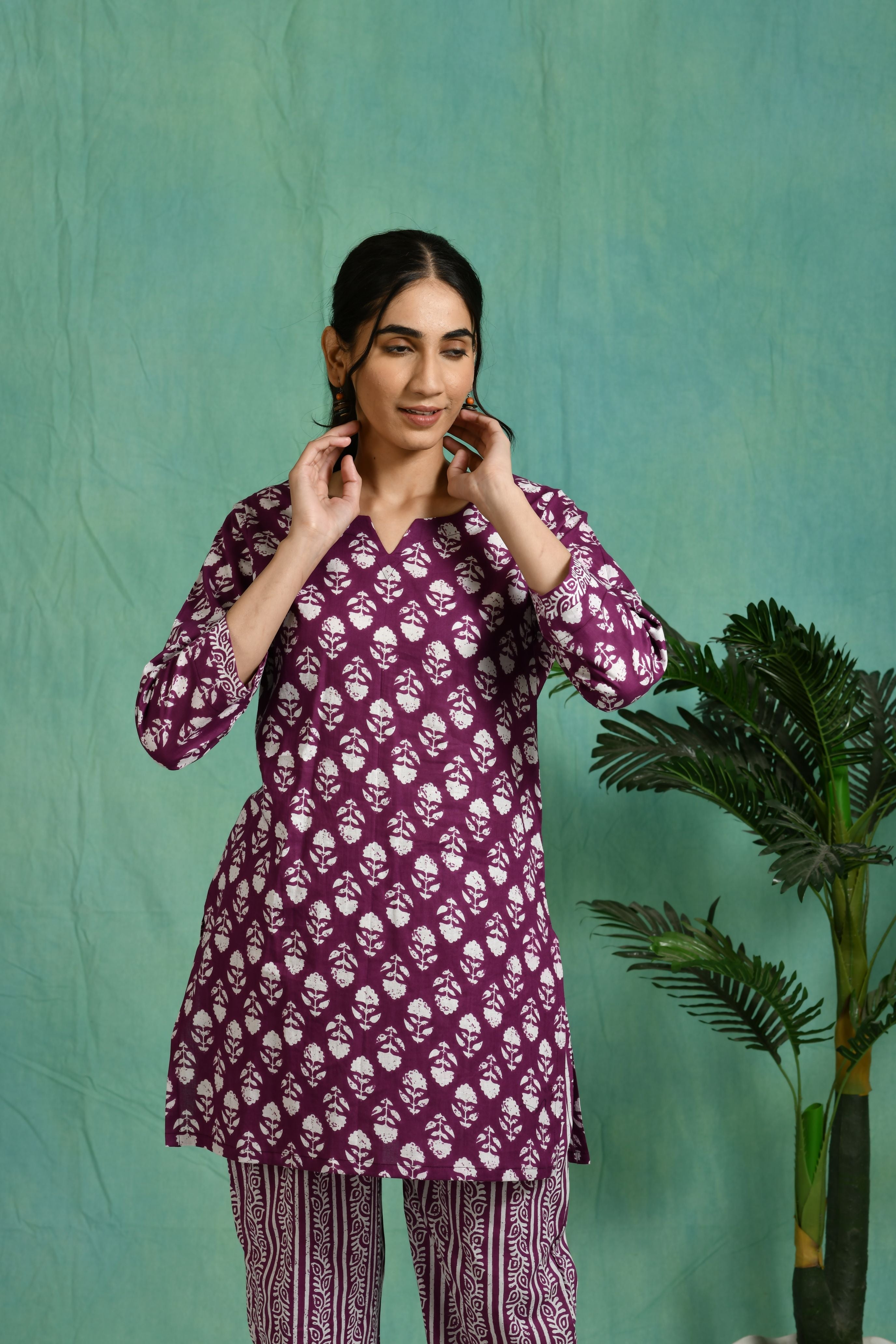 Printed cotton co-ord set