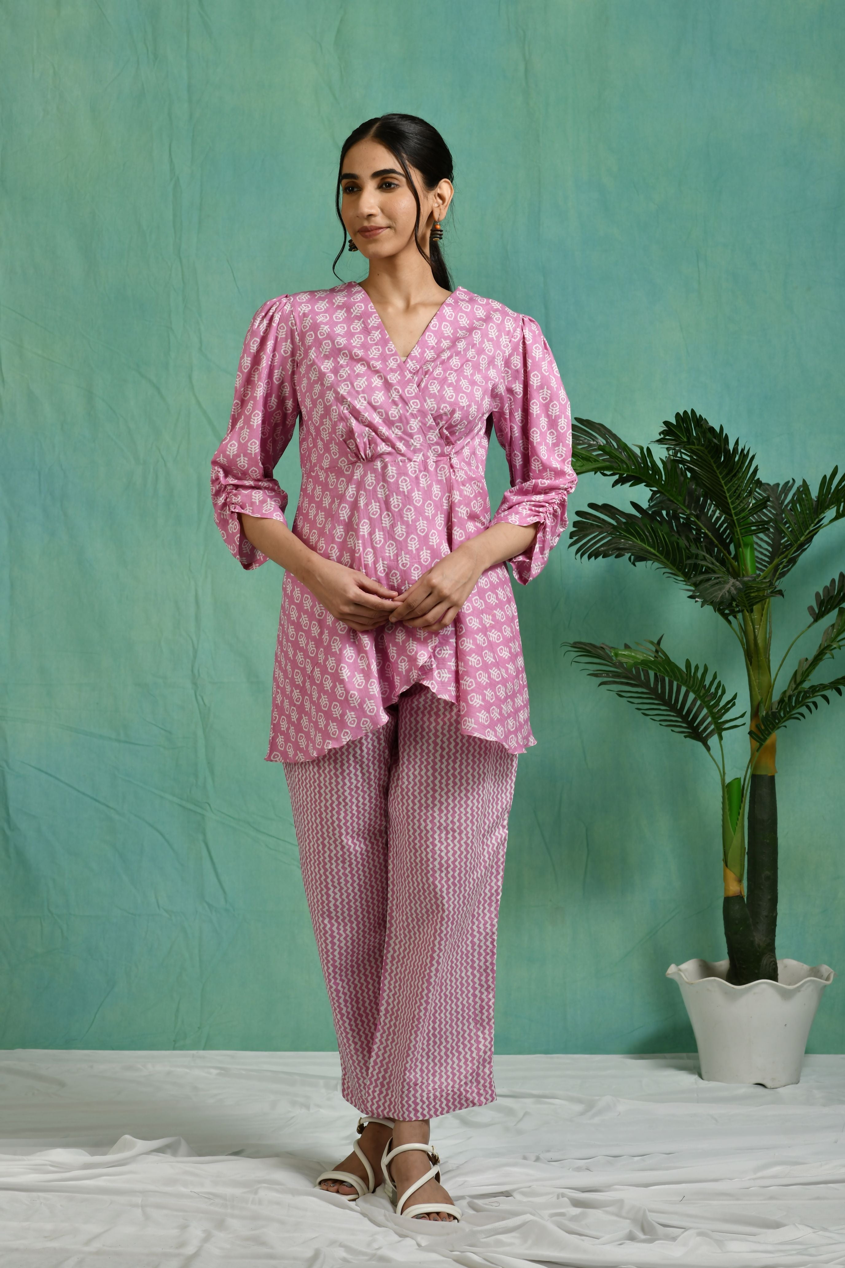 Printed cotton co-ord set