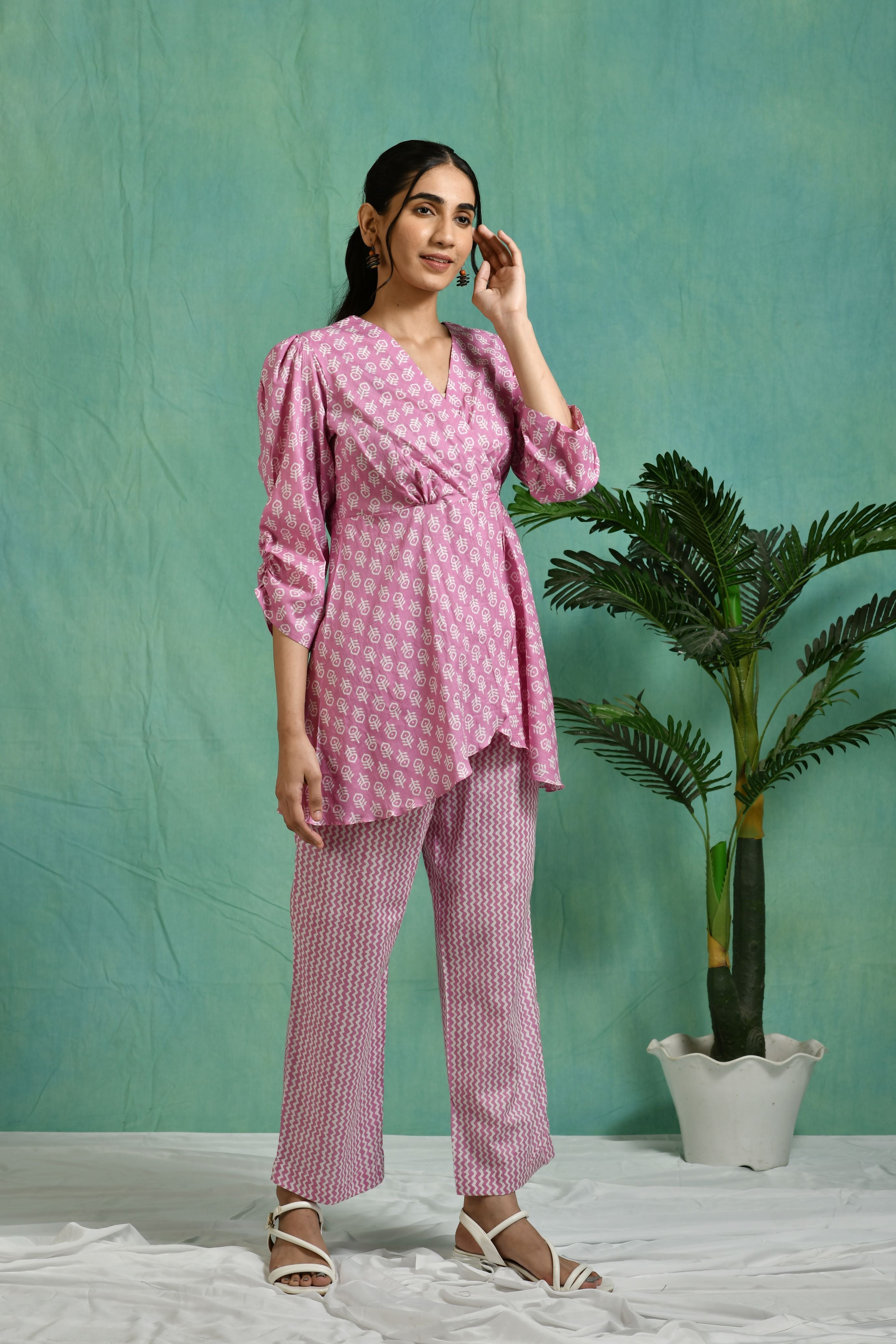 Printed cotton co-ord set