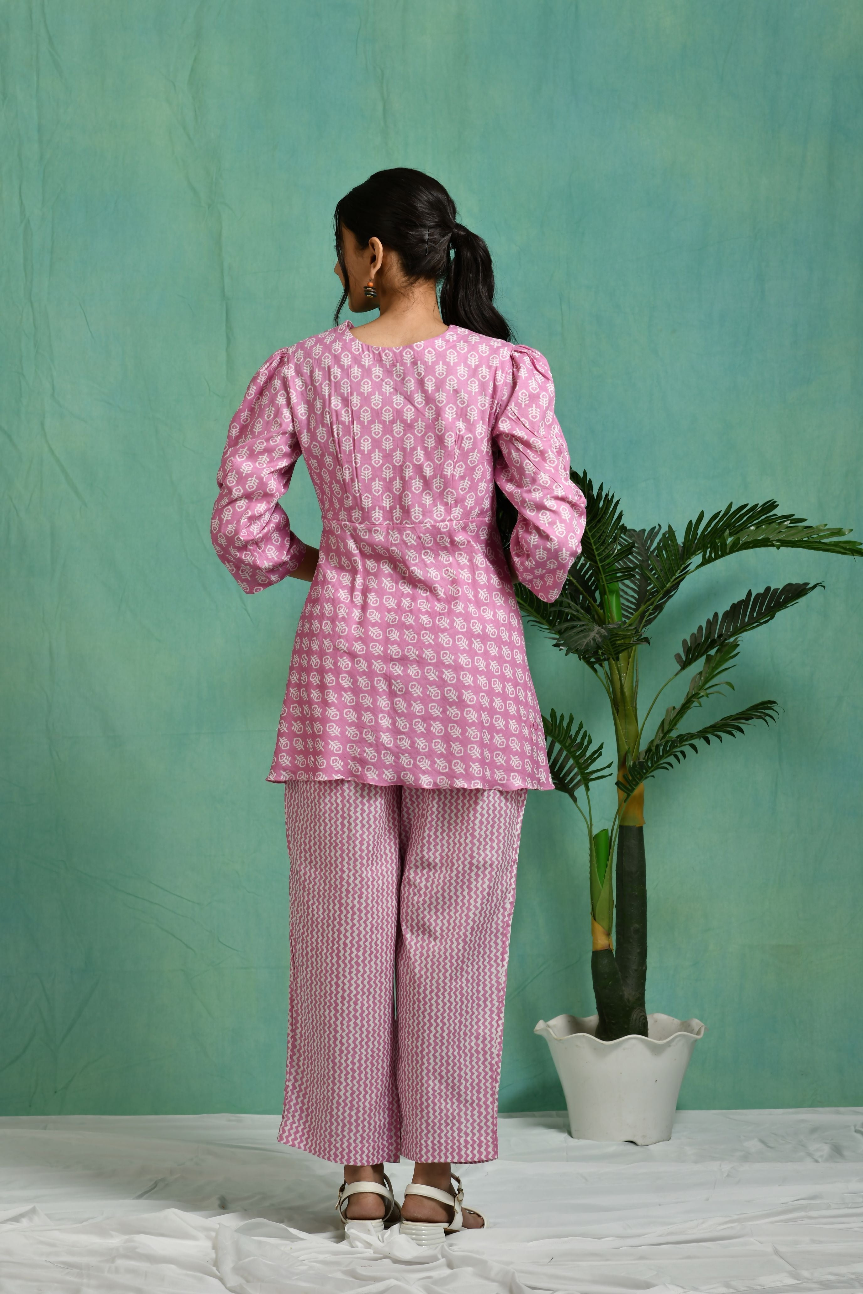 Printed cotton co-ord set