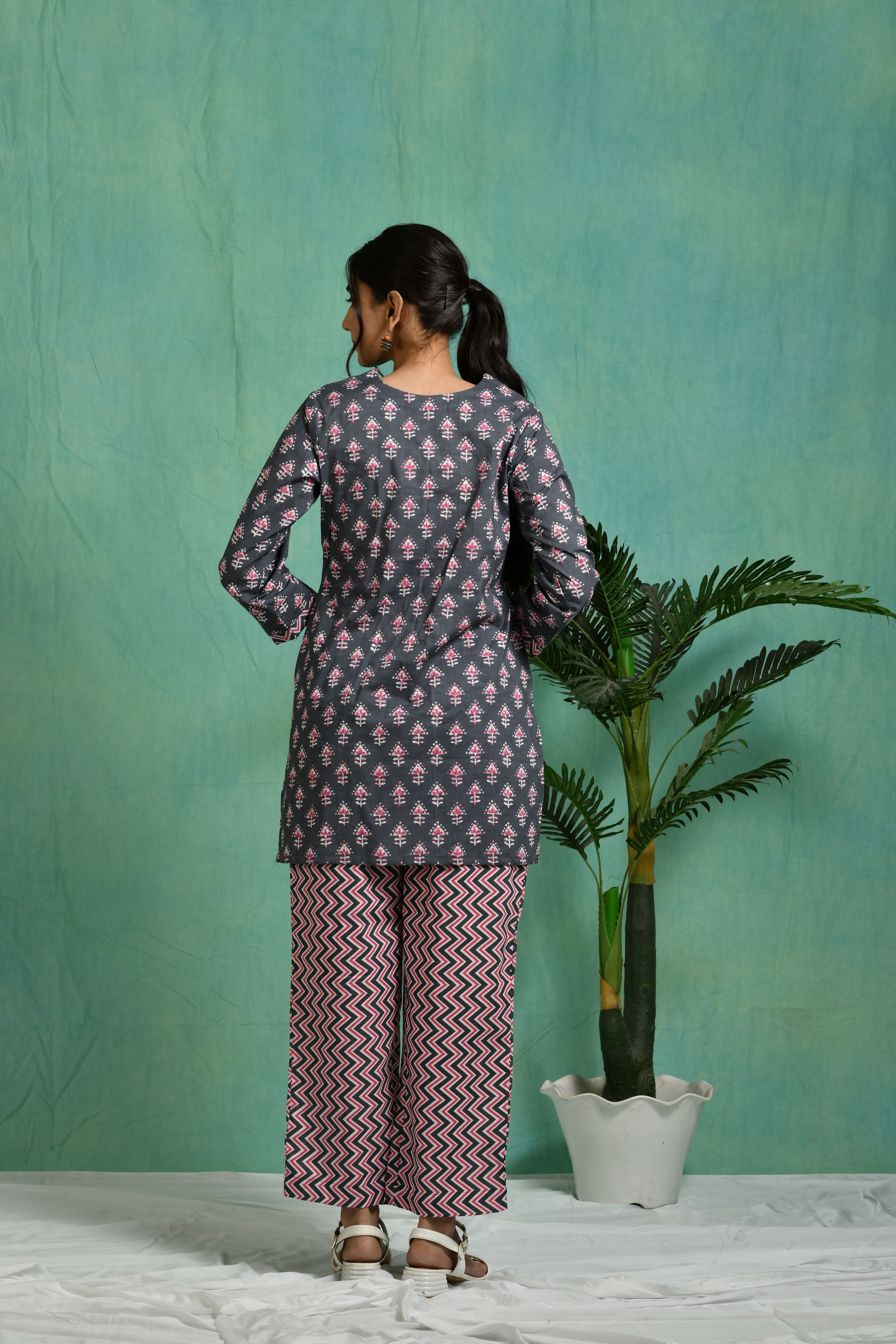 Printed cotton co-ord set
