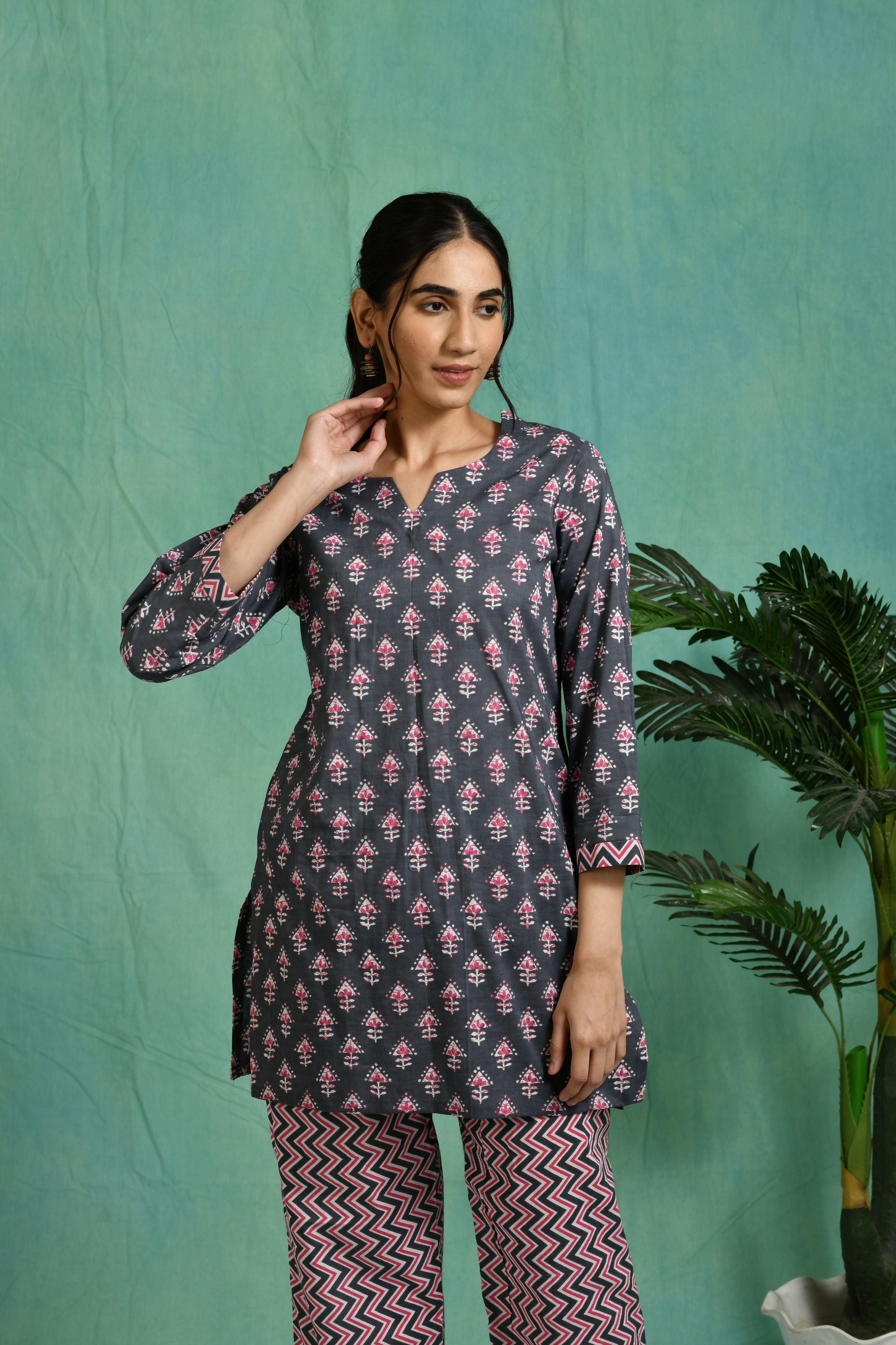 Printed cotton co-ord set