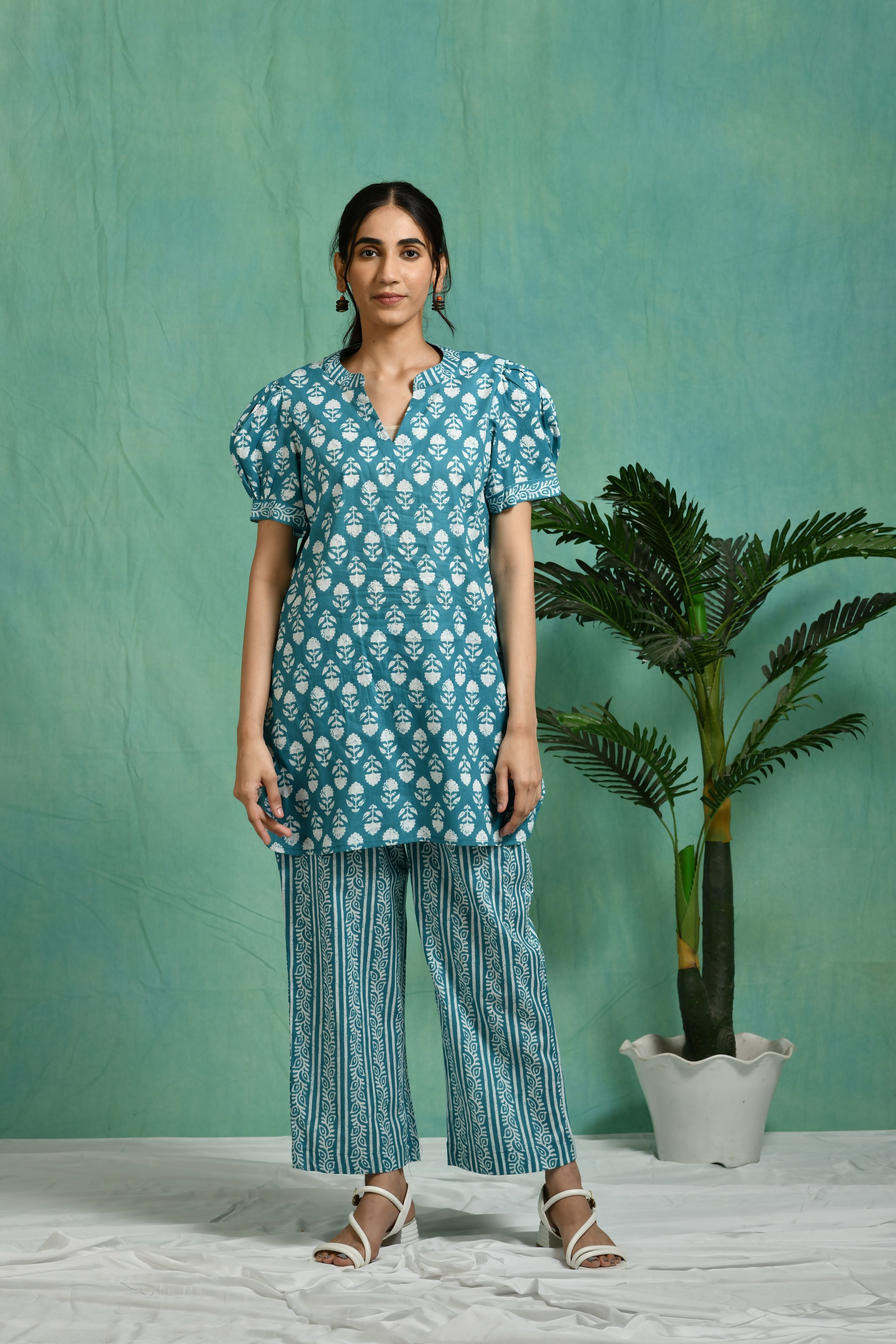 Printed cotton co-ord set