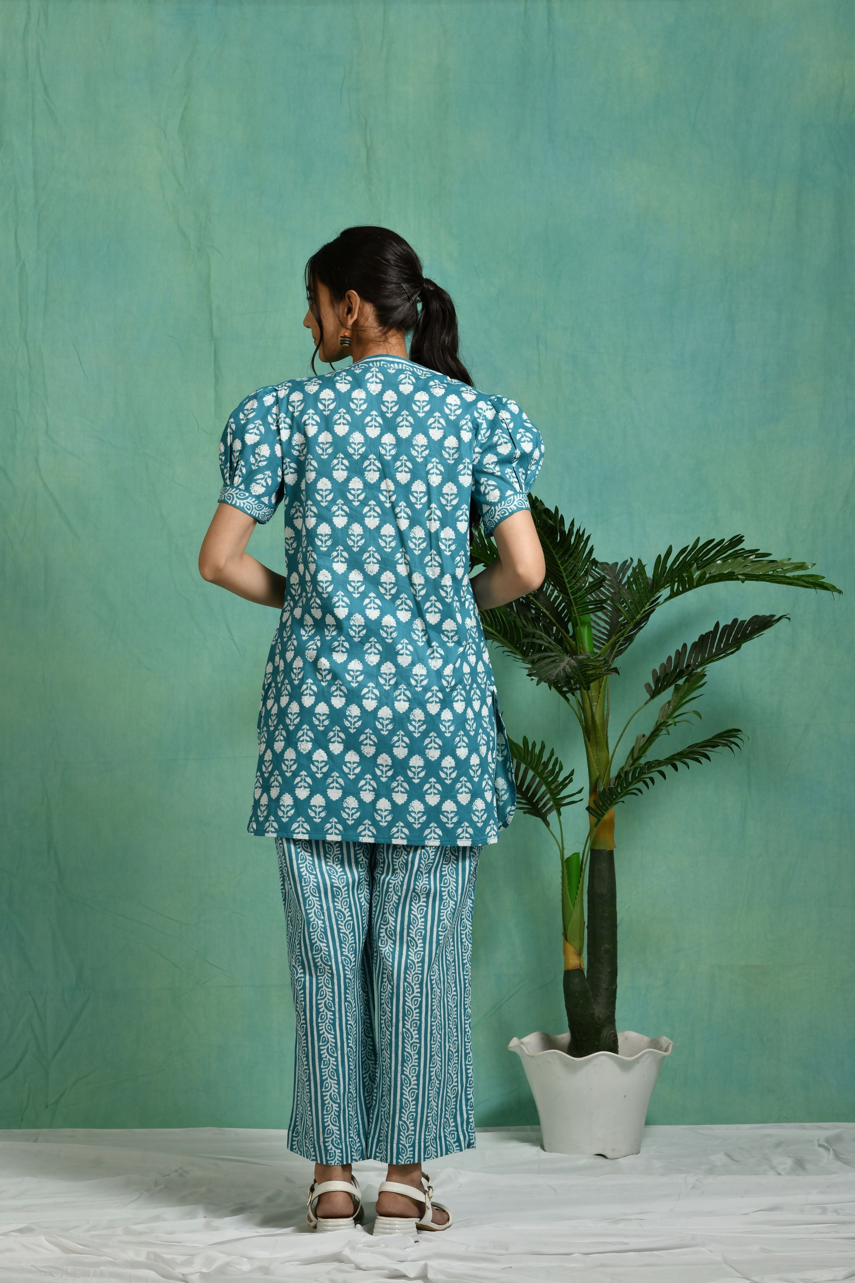 Printed cotton co-ord set