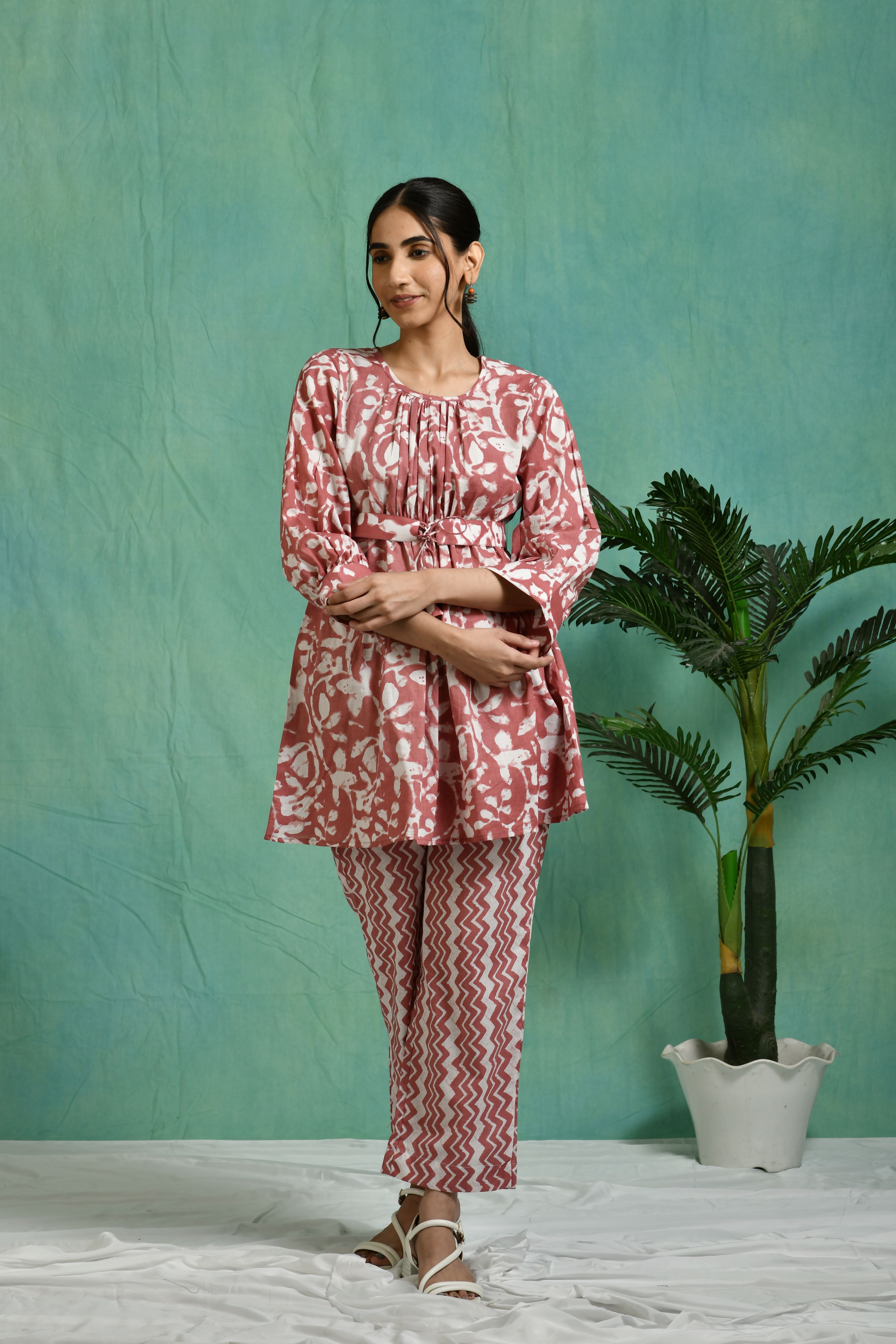 Printed cotton co-ord set