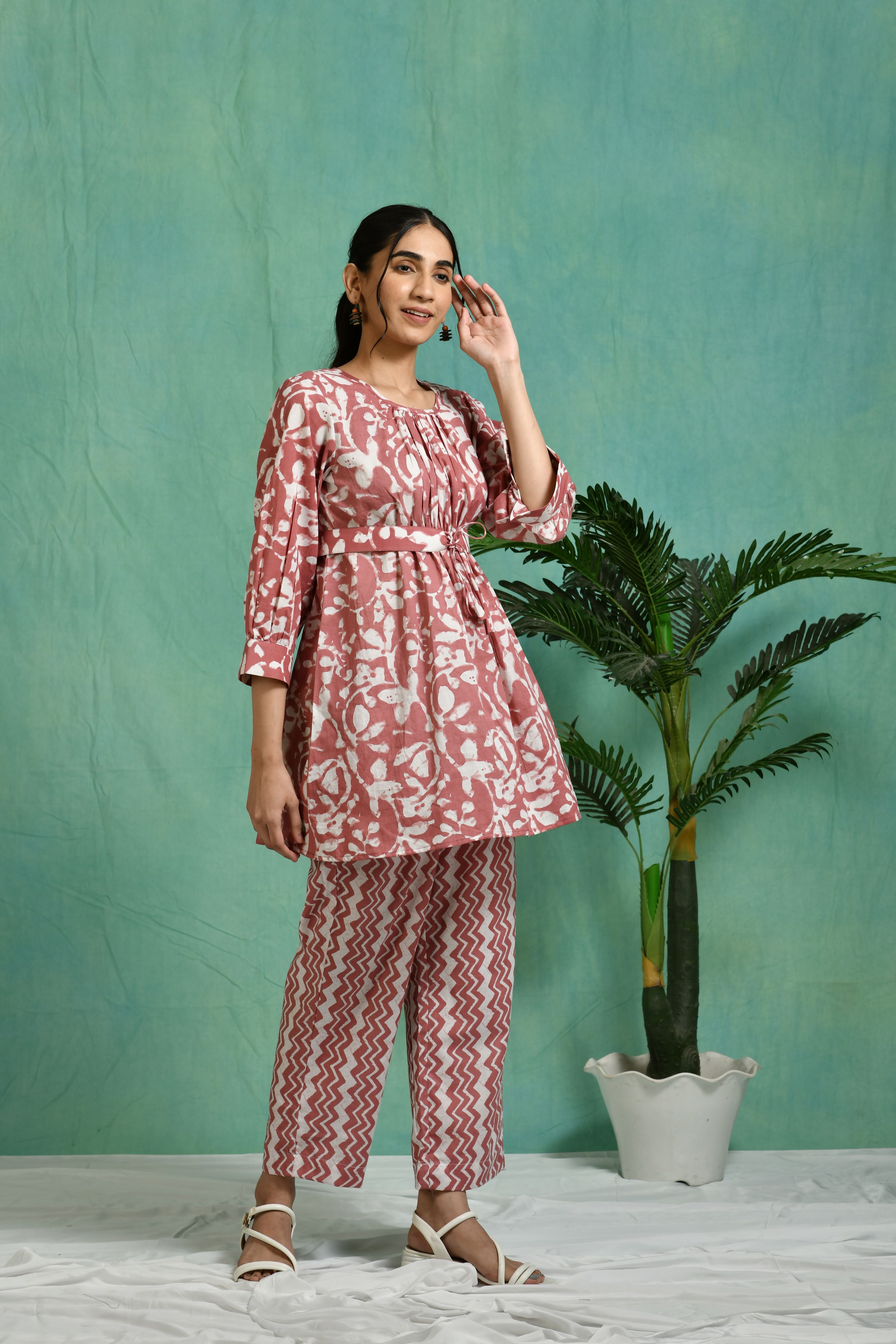 Printed cotton co-ord set