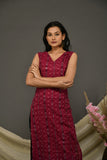 Dark Pink Sambalpuri Kurta Pant with Dupatta S5