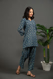 Handblock ajrakh print pure cotton coord set  AJ8