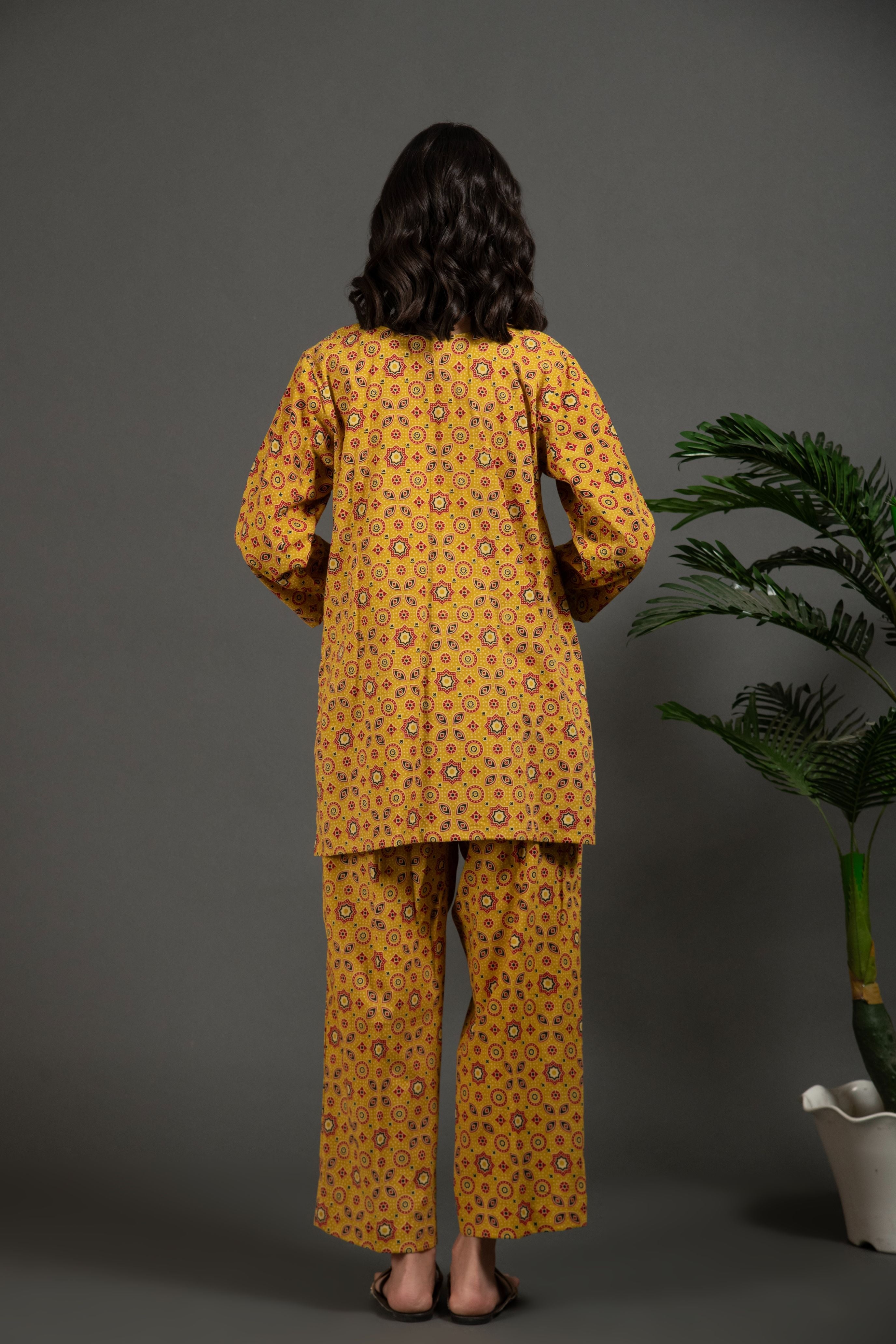 Handblock Ajrakh Print Pure Cotton Coord sets