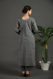 Hand Made Pure Jamdani Floral Soft and Fine Cotton Kurta with Pant and Dupatta P 18