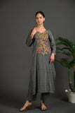 Hand Made Pure Jamdani Floral Soft and Fine Cotton Kurta with Pant and Dupatta P 18